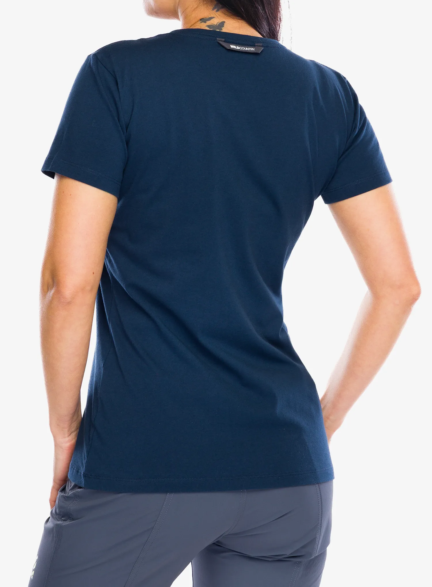 Medvilniniai marškinėliai moterims Wild Country Stamina T-Shirt -  navy