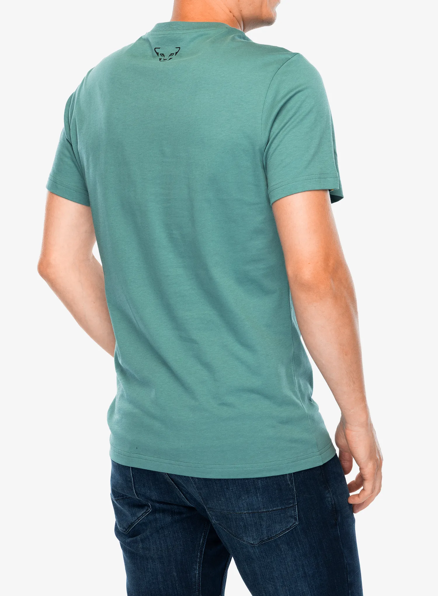 Medvilniniai marškinėliai Dynafit Graphic Cotton S/S Tee - atlantic/tabloid