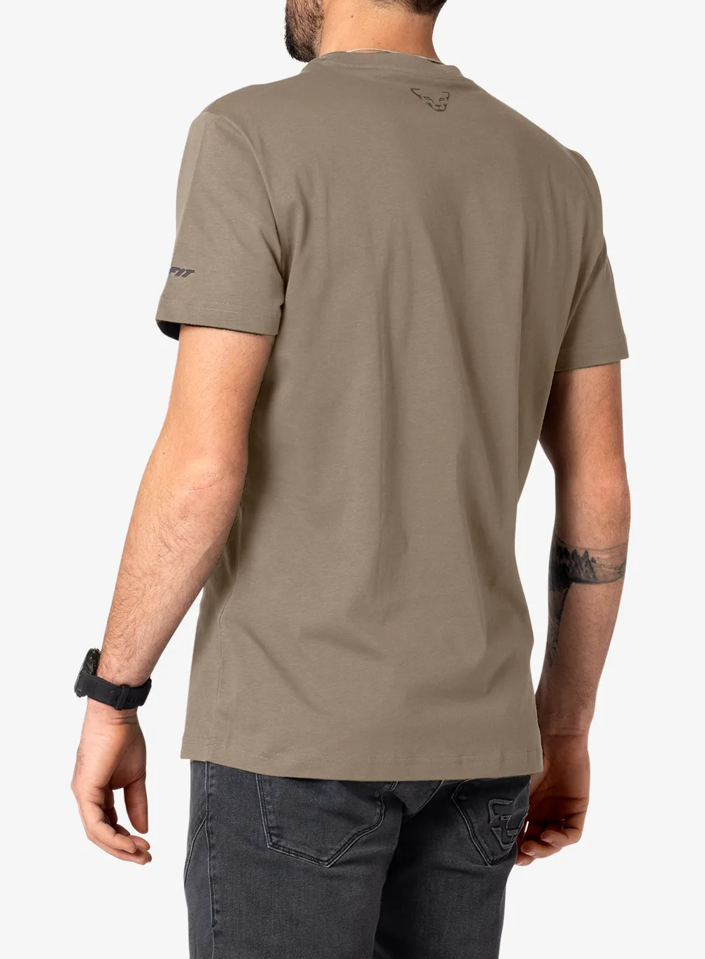 Medvilniniai marškinėliai Dynafit Graphic Cotton S/S Tee - fallen rock/horizon