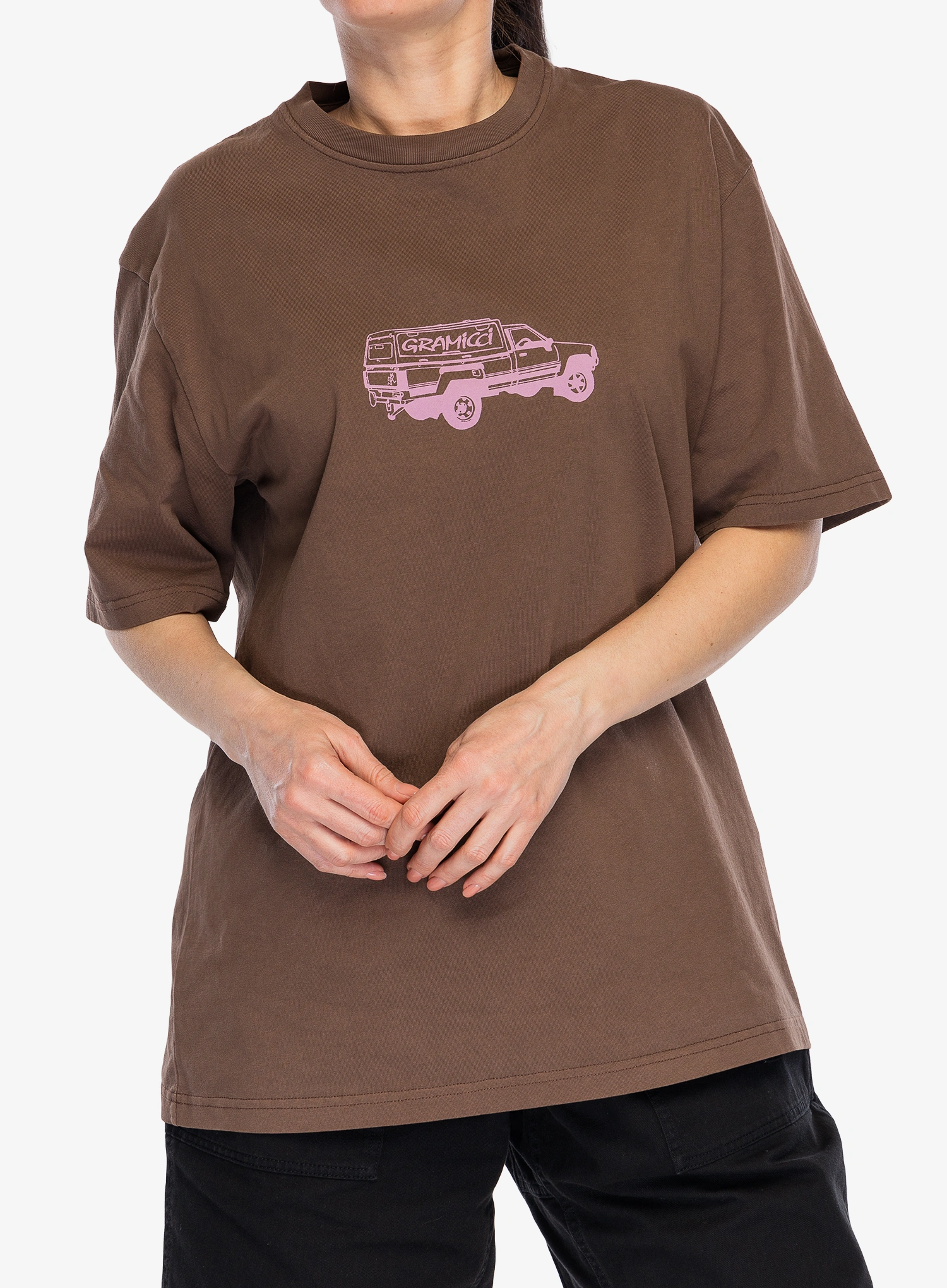 Medvilniniai marškinėliai Gramicci Truck Tee - brown pigment