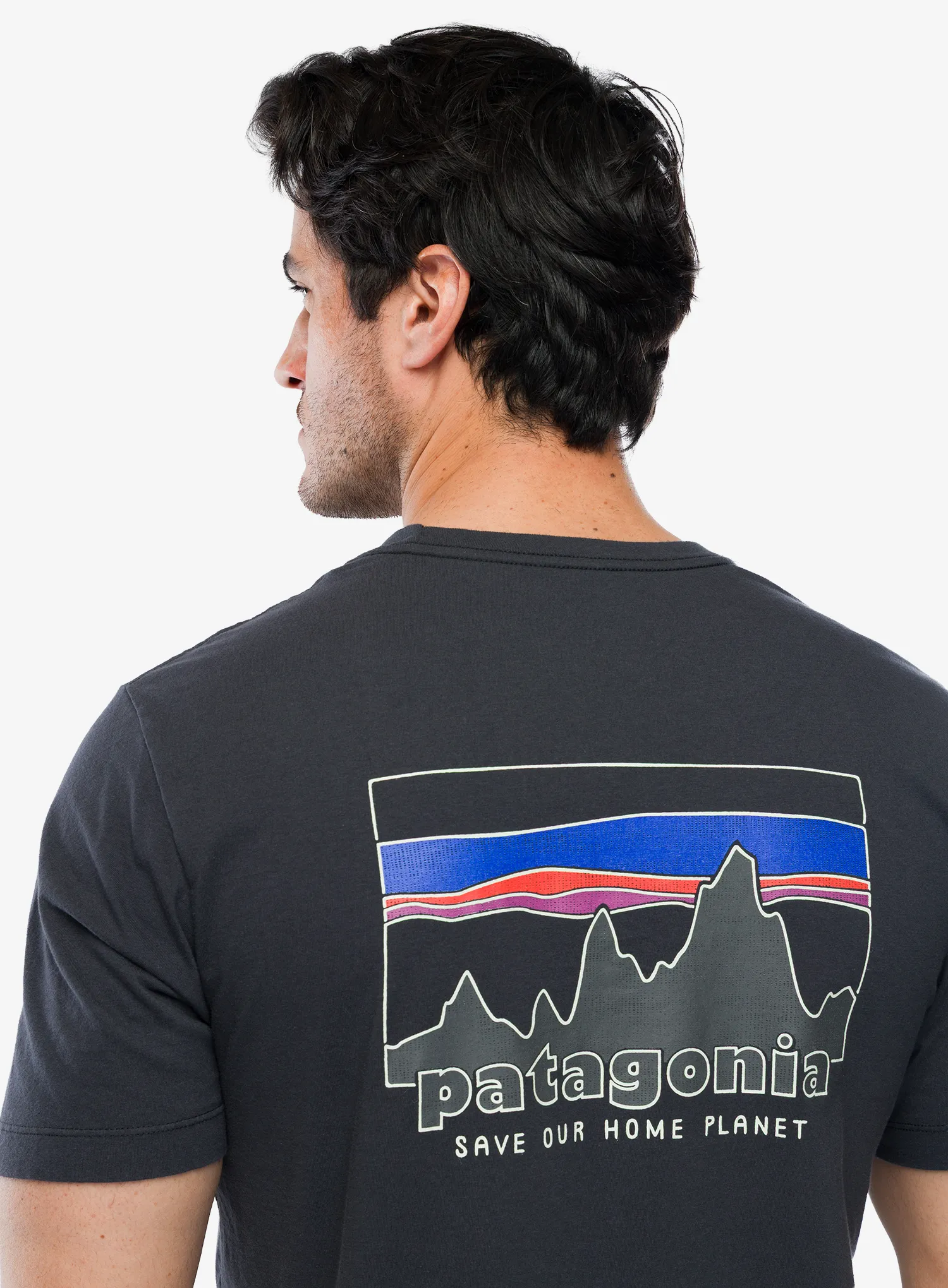 Medvilniniai marškinėliai Patagonia 73 Skyline T-Shirt - ink black