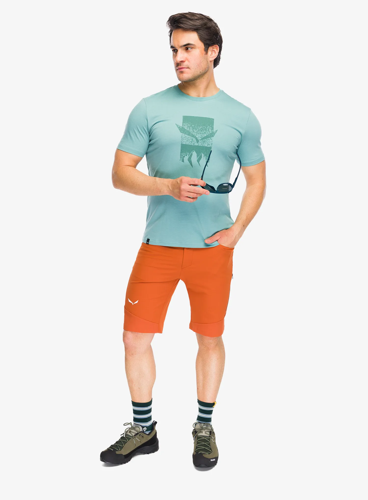Medvilniniai marškinėliai Salewa Eagle 3Cime T-Shirt - willow