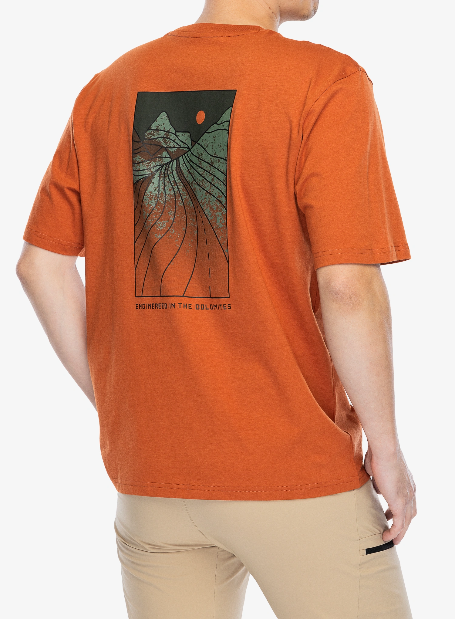 Medvilniniai marškinėliai Salewa Eagle Sunset Loose T-Shirt - bombay brown