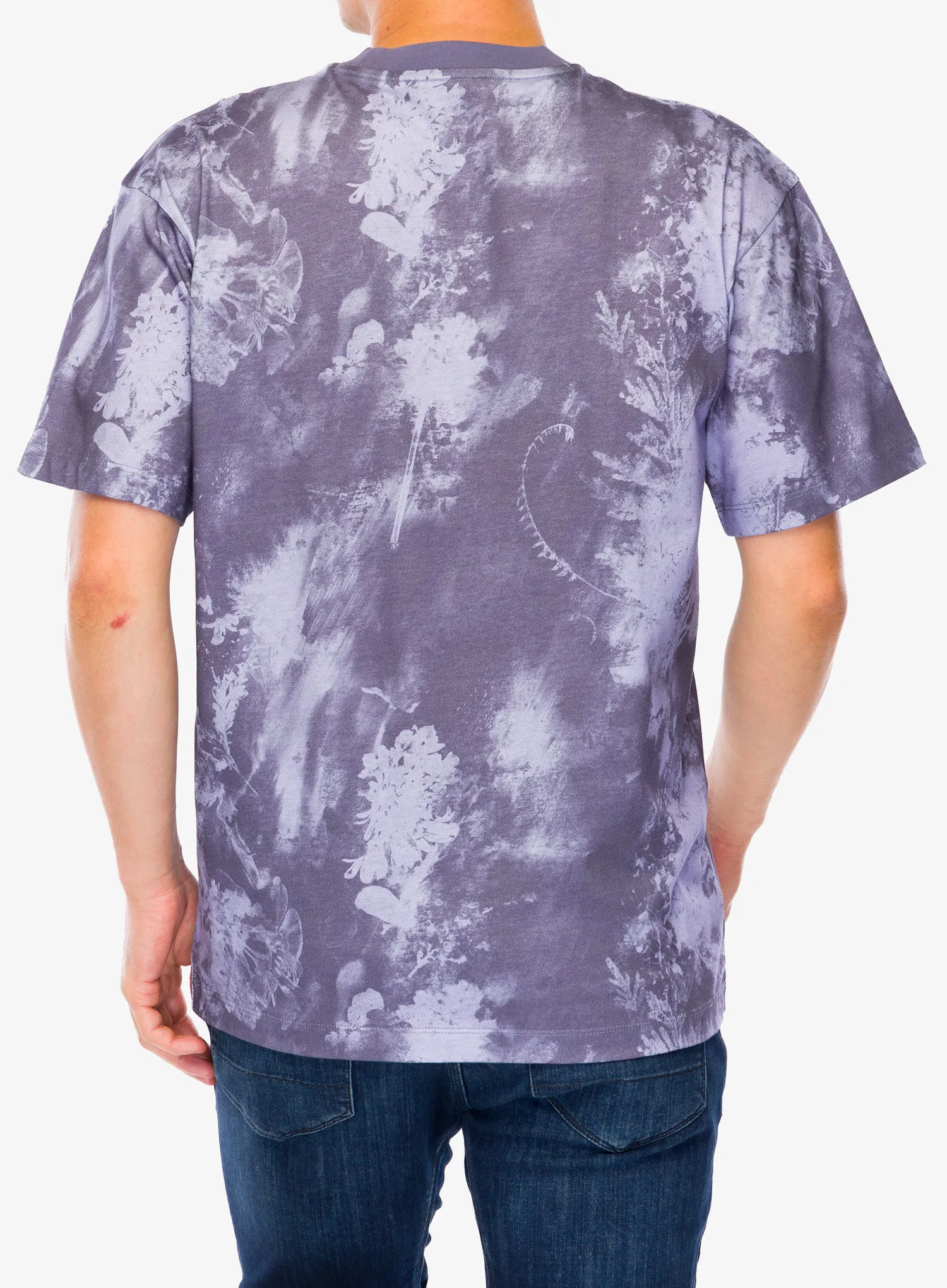 Medvilniniai marškinėliai Salomon Canopy AO Print Tee - blue granite