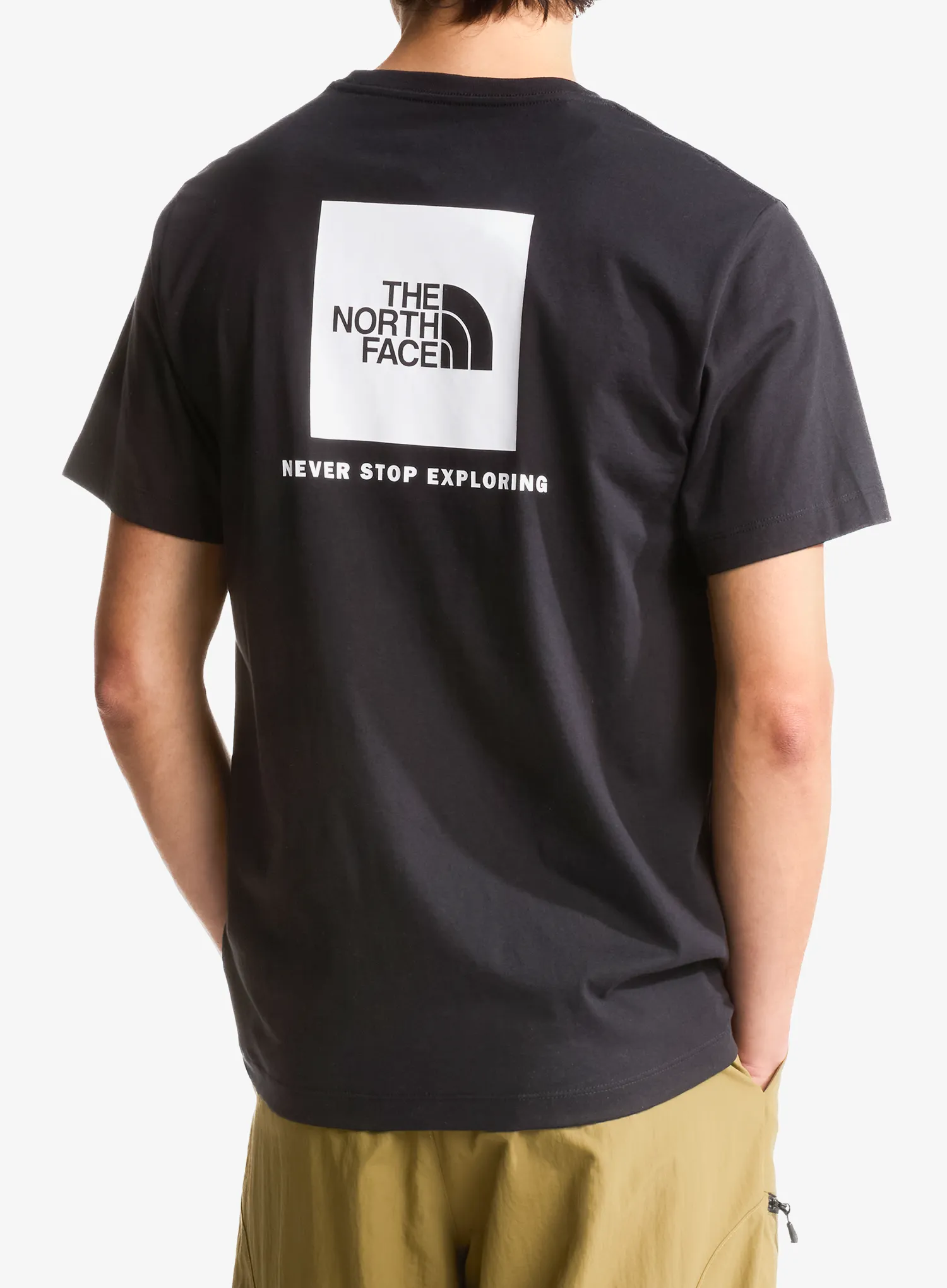 Medvilniniai marškinėliai The North Face Evolution Box Nse Regular Short Sleeve - black/white