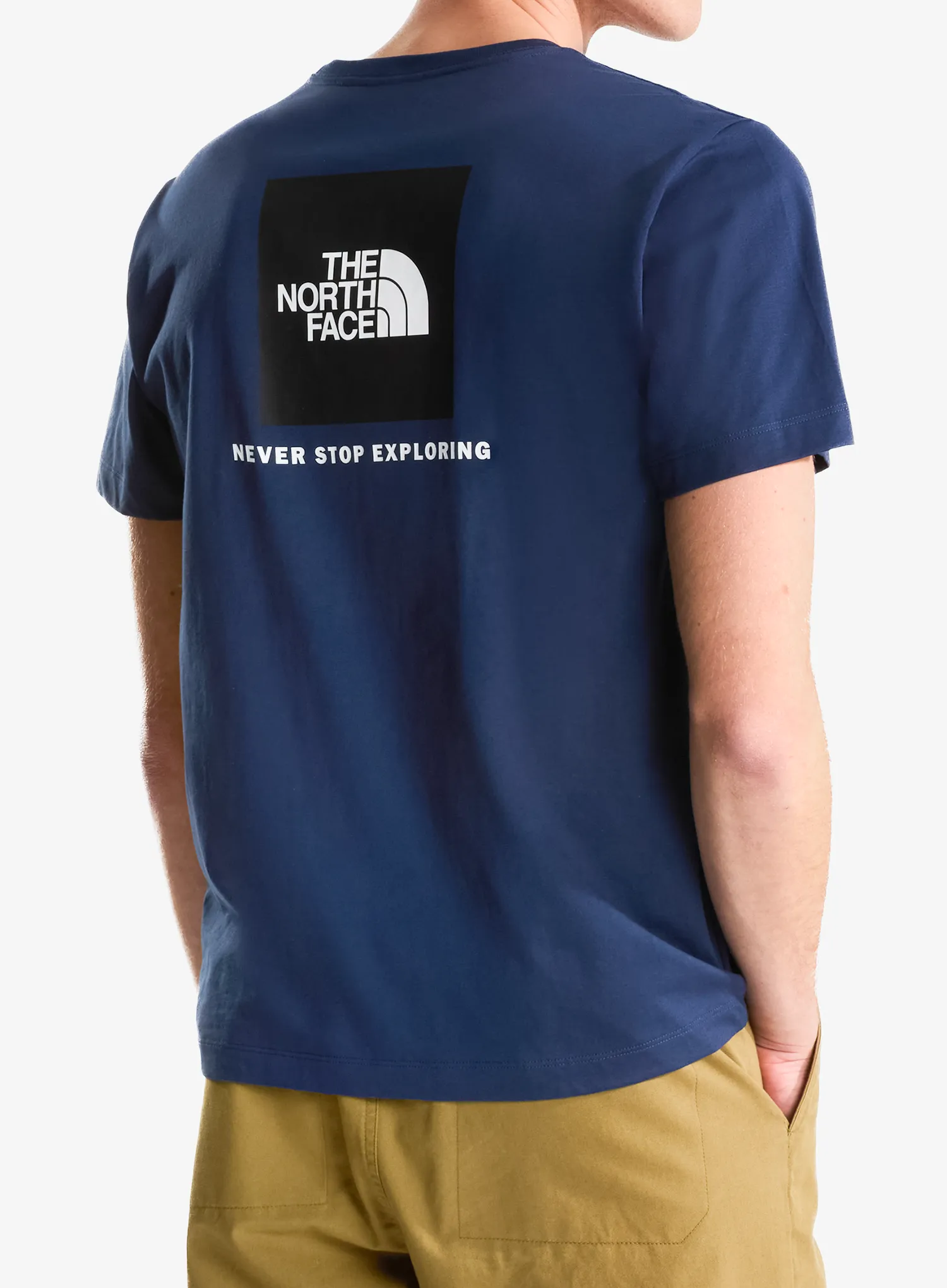 Medvilniniai marškinėliai The North Face Evolution Box Nse Regular Short Sleeve - summit navy