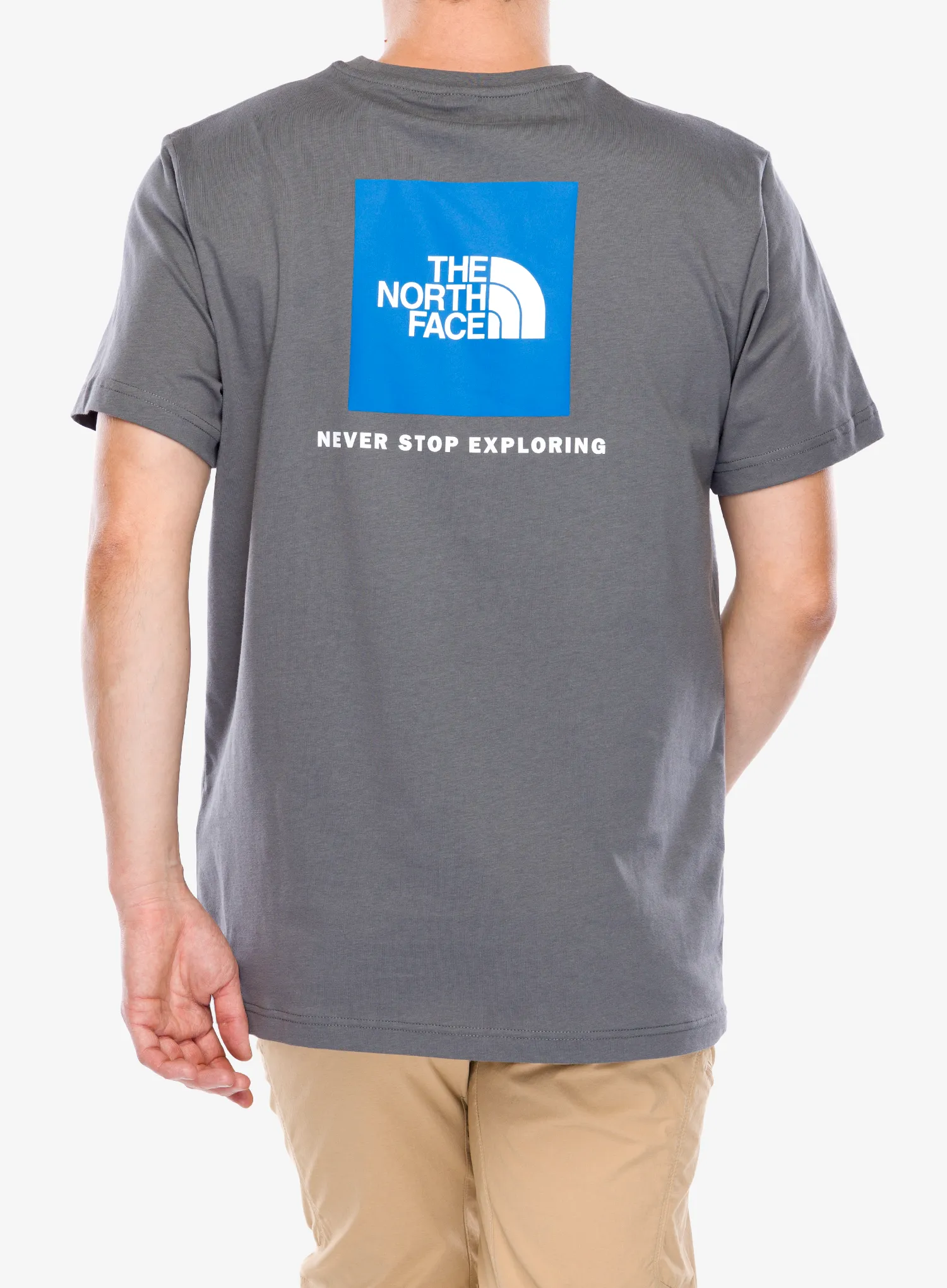 Medvilniniai marškinėliai The North Face S/S Redbox Tee - smoked pearl/hero blue