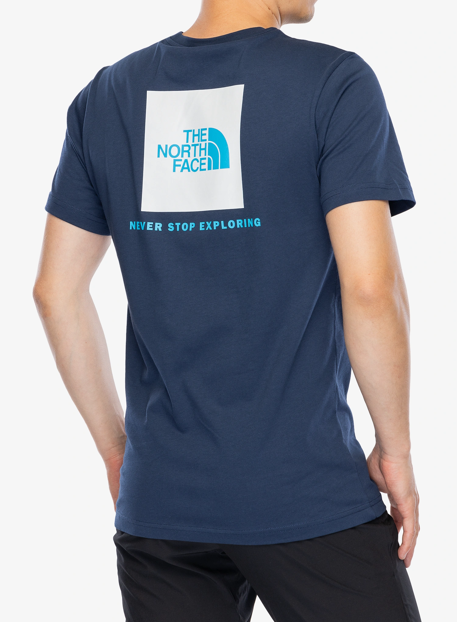Medvilniniai marškinėliai The North Face S/S Redbox Tee - summit navy/tnf white
