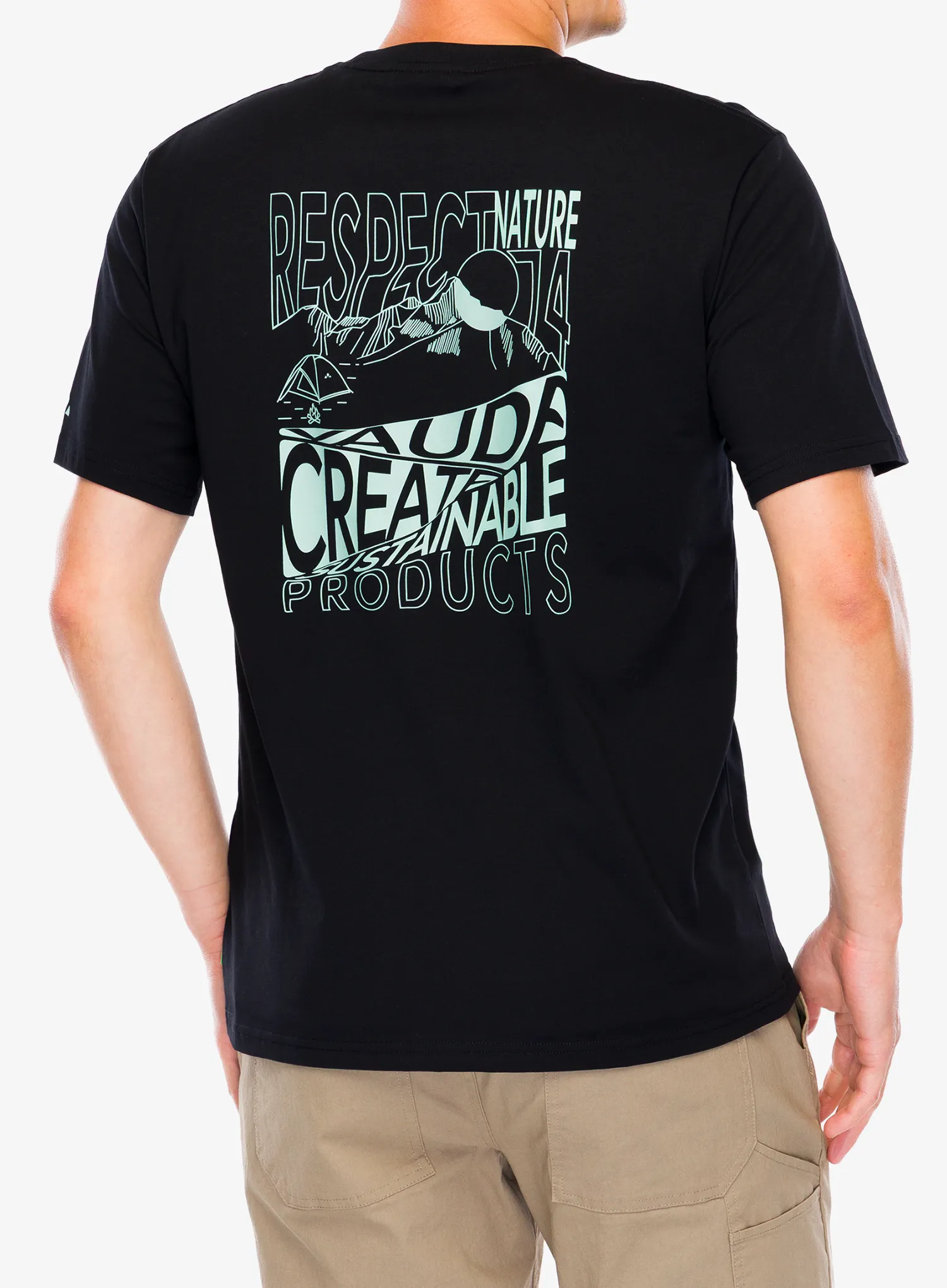 Medvilniniai marškinėliai Vaude Spirit T-Shirt II - black