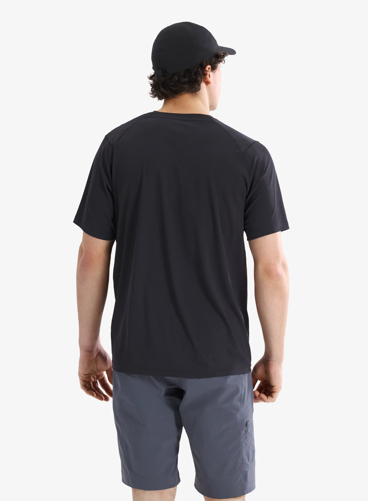 Bėgimo marškinėliai Arcteryx Cormac Logo SS - black