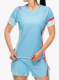 Bėgimo marškinėliai moteriški La Sportiva Flow T-Shirt - malibu blue/hibiscus