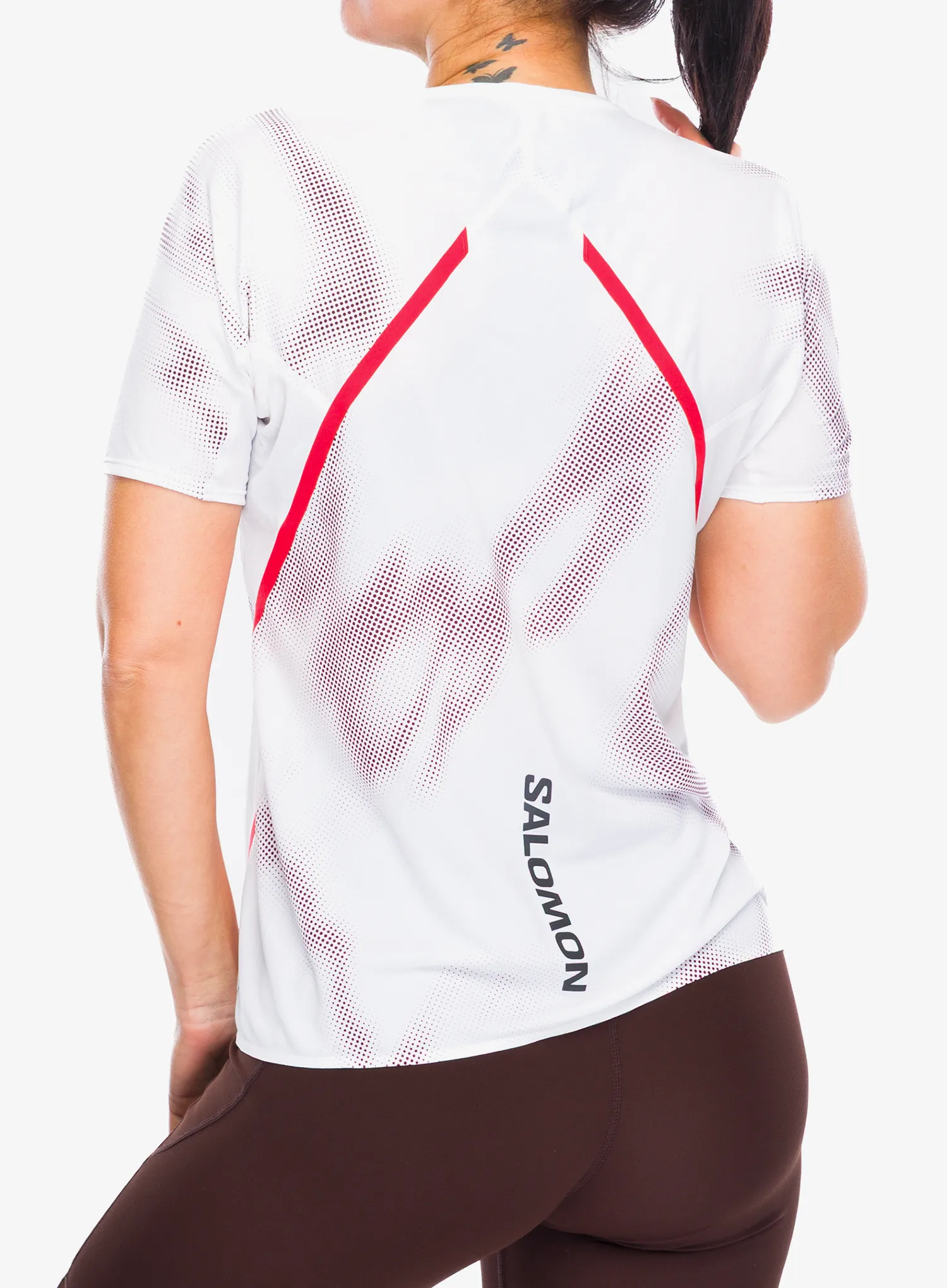 Bėgimo marškinėliai moteriški Salomon S/Lab Speed Tee - white/andorra