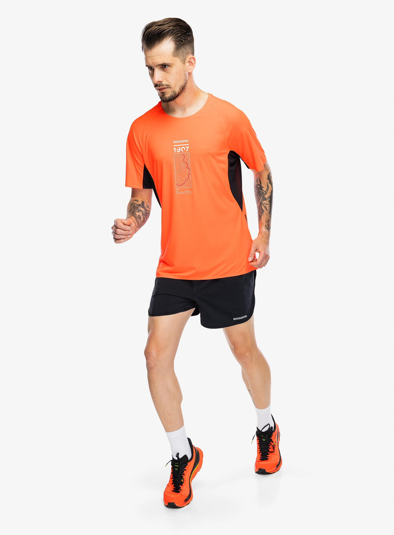 Bėgimo marškinėliai Rossignol Sapa Ultra Tee - neon red  