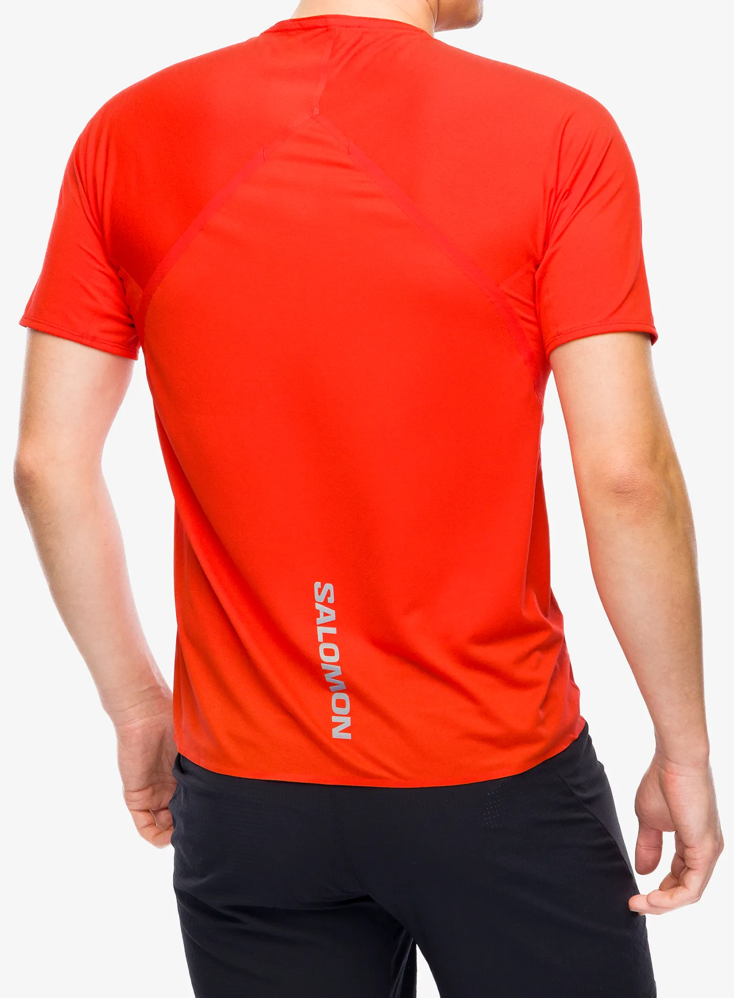 Bėgimo marškinėliai Salomon S/Lab Speed Tee - fiery red/red