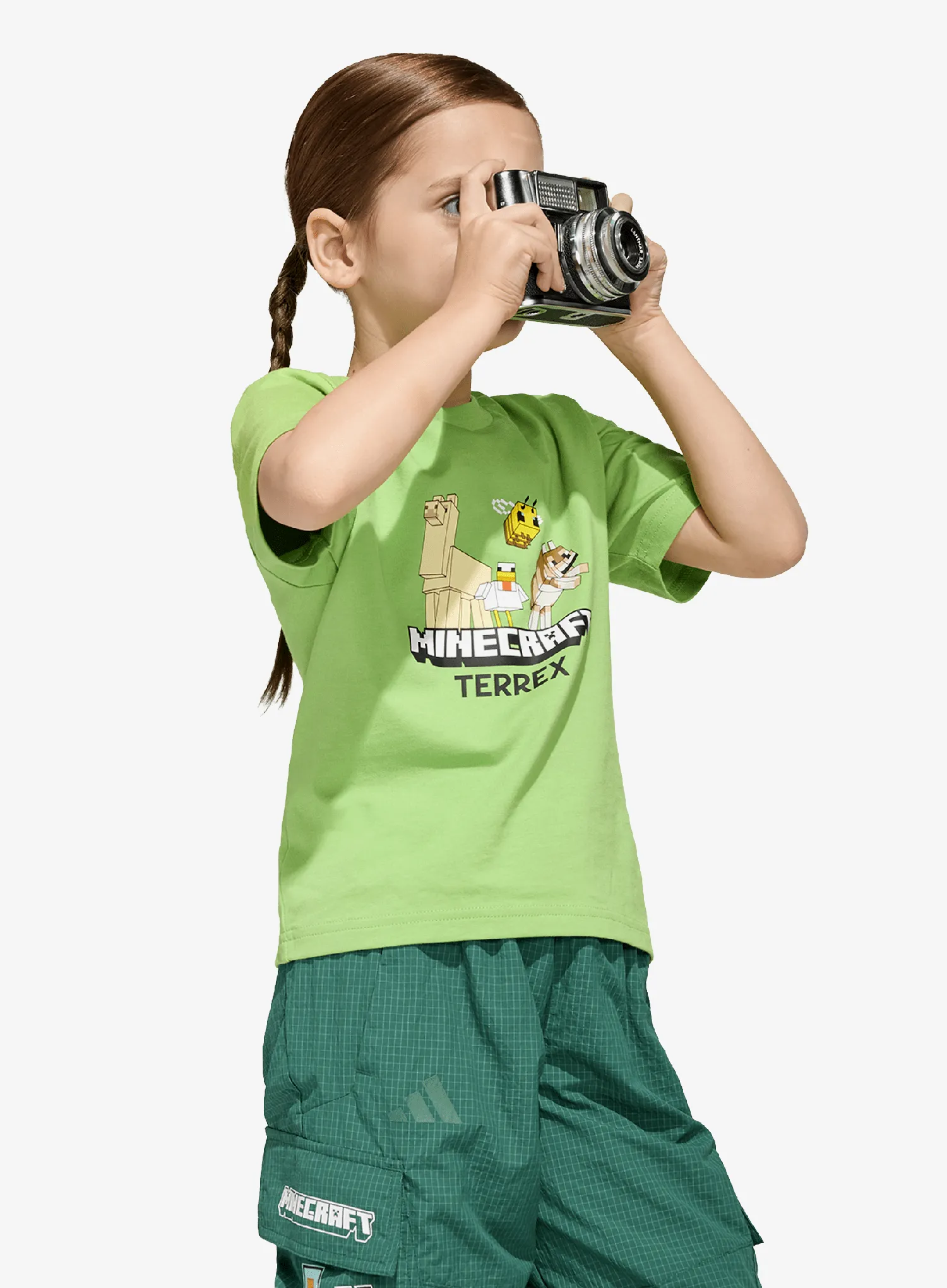 Marškinėliai berniukams adidas TERREX Minecraft Tee - semi lucid lime