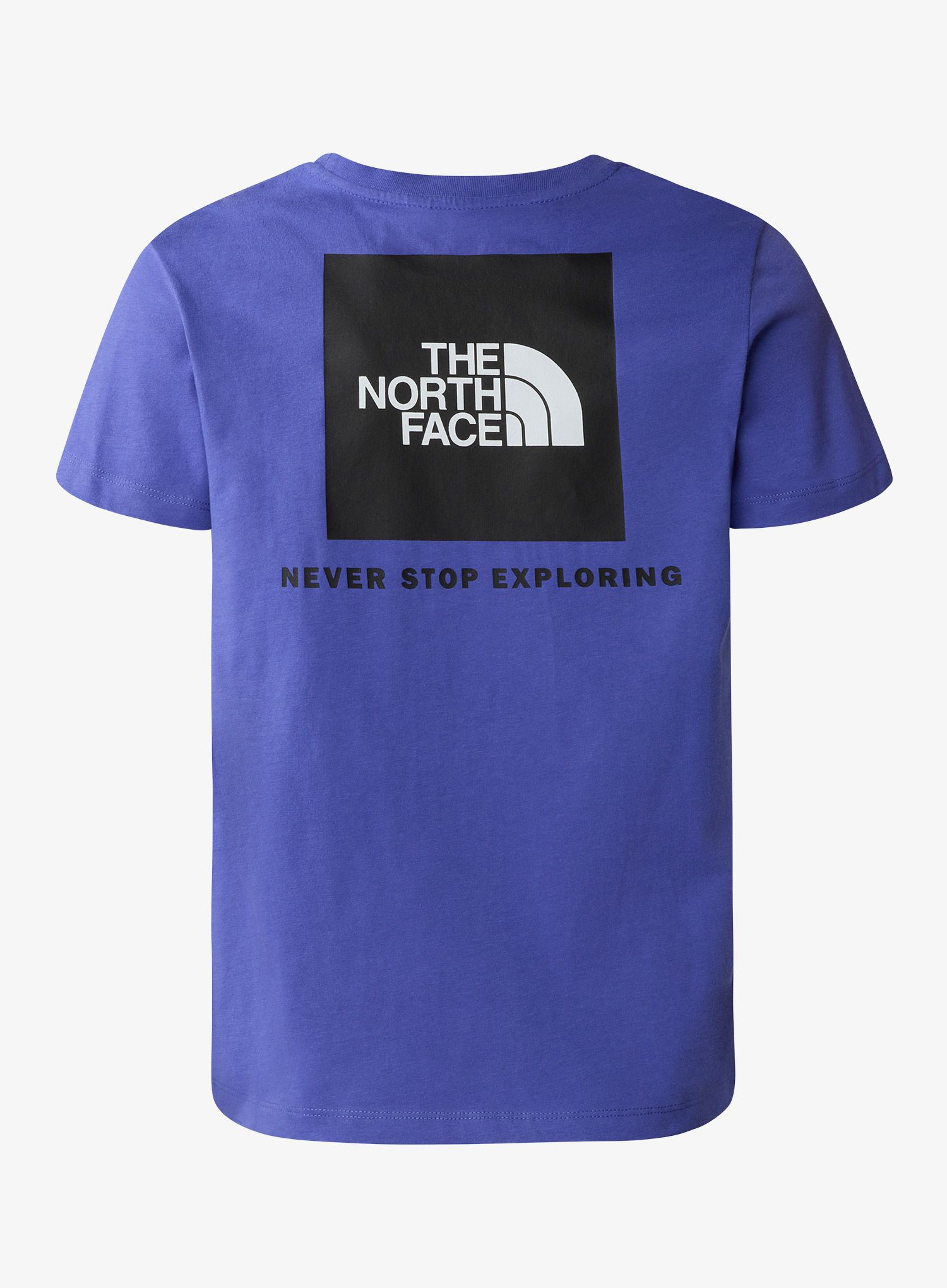 Marškinėliai berniukams The North Face S/S Redbox Tee Back Box Graphic - dopamine blue
