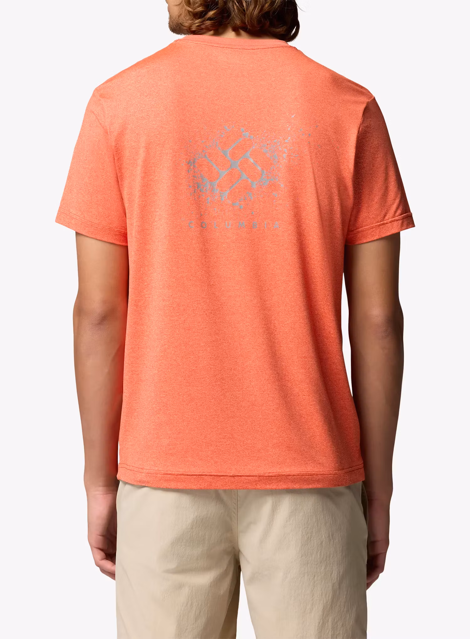 Marškinėliai Columbia Parsons Point S/S Back Graphic Tee - s.sonic heather/splatter gem
