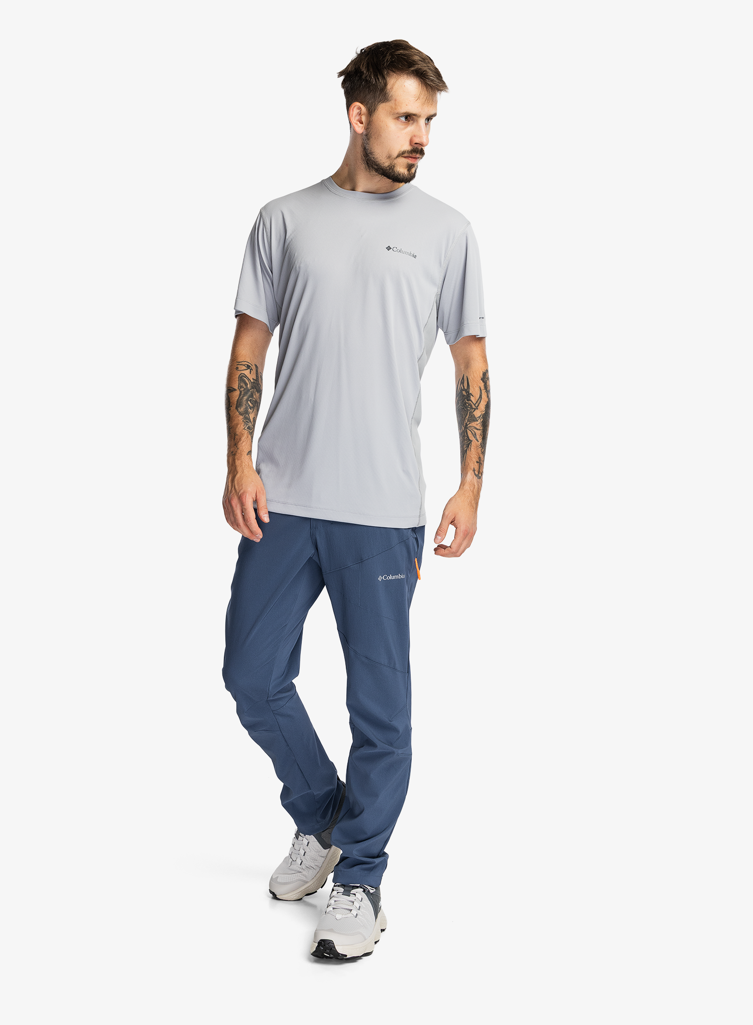 Marškinėliai Columbia Zero Rules Light S/S Crew - columbia grey