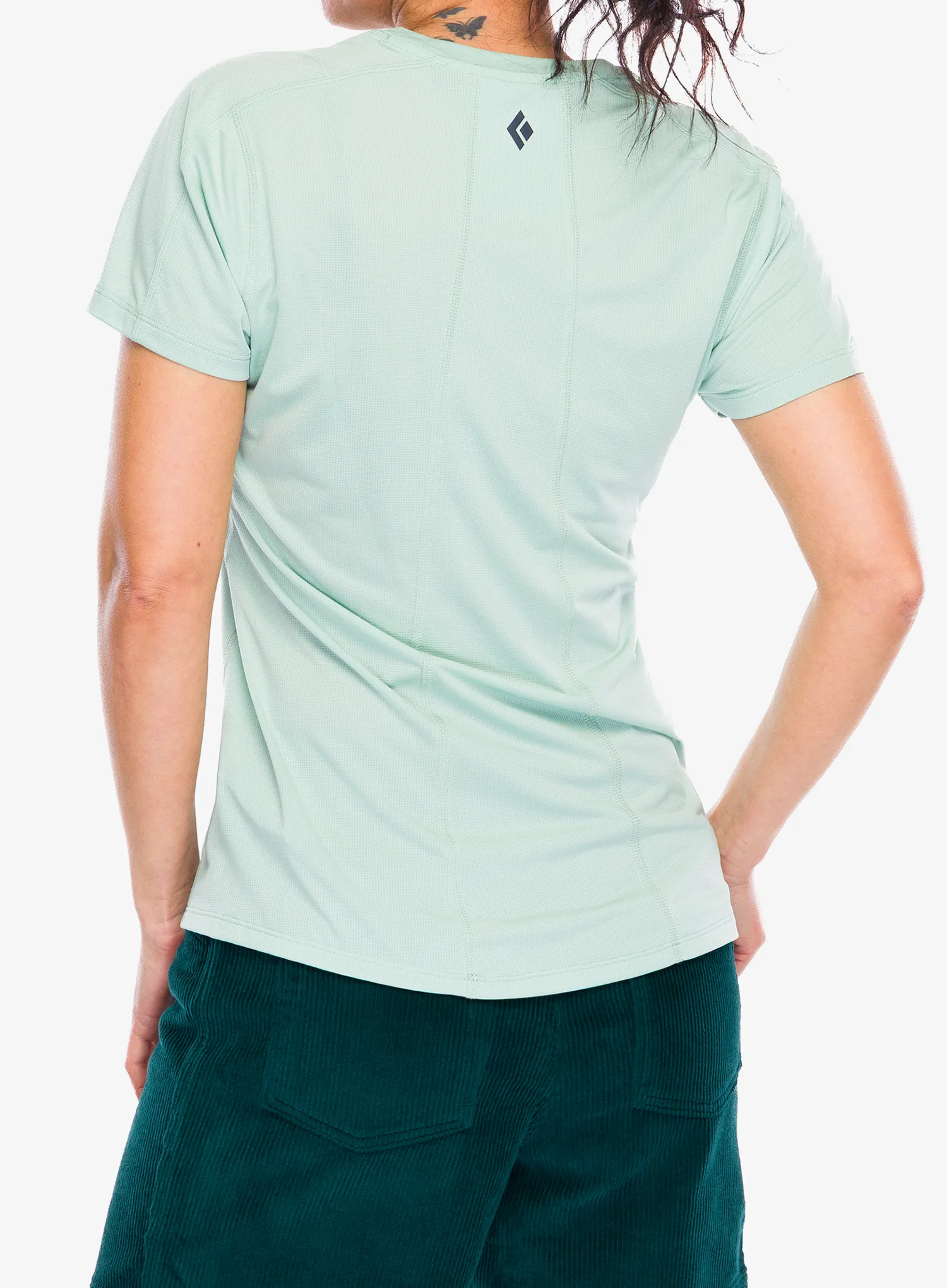 Moteriški marškinėliai Black Diamond Lightwire SS Tech Tee - foam green