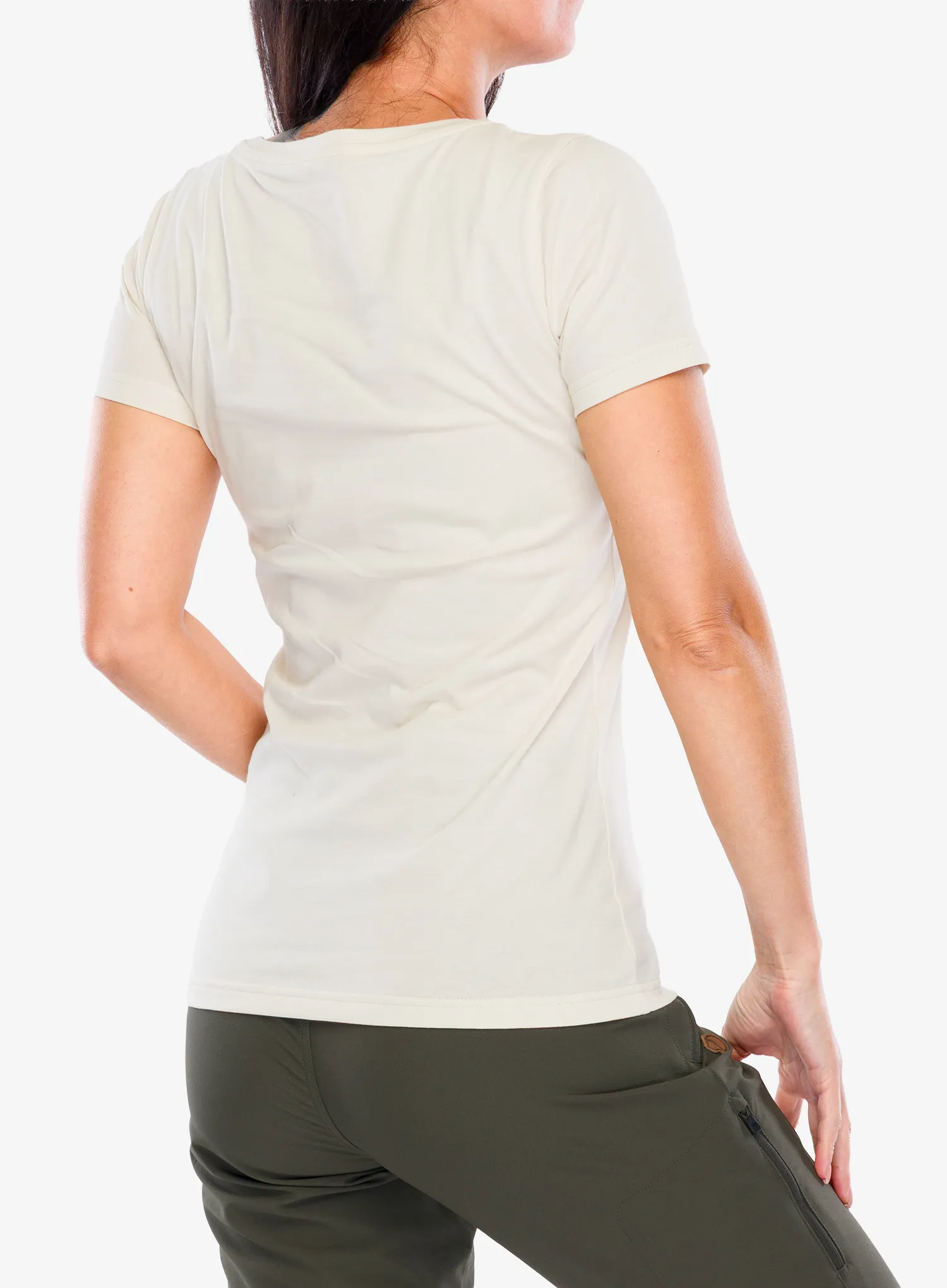 Moteriški marškinėliai Fjallraven 1960 Logo T-shirt - chalk white