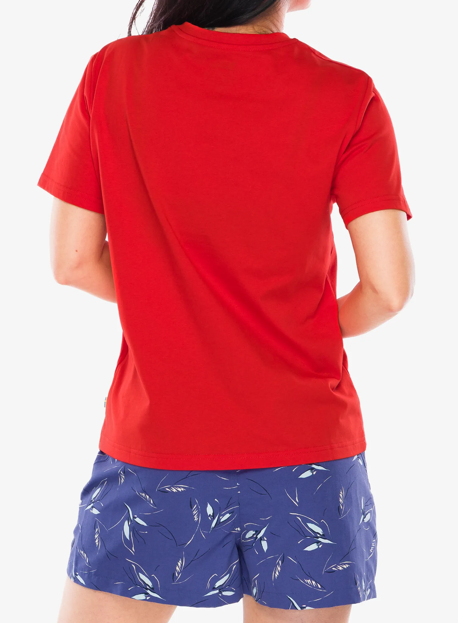 Moteriški marškinėliai Fjallraven Fox Boxy Logo Tee - flame orange