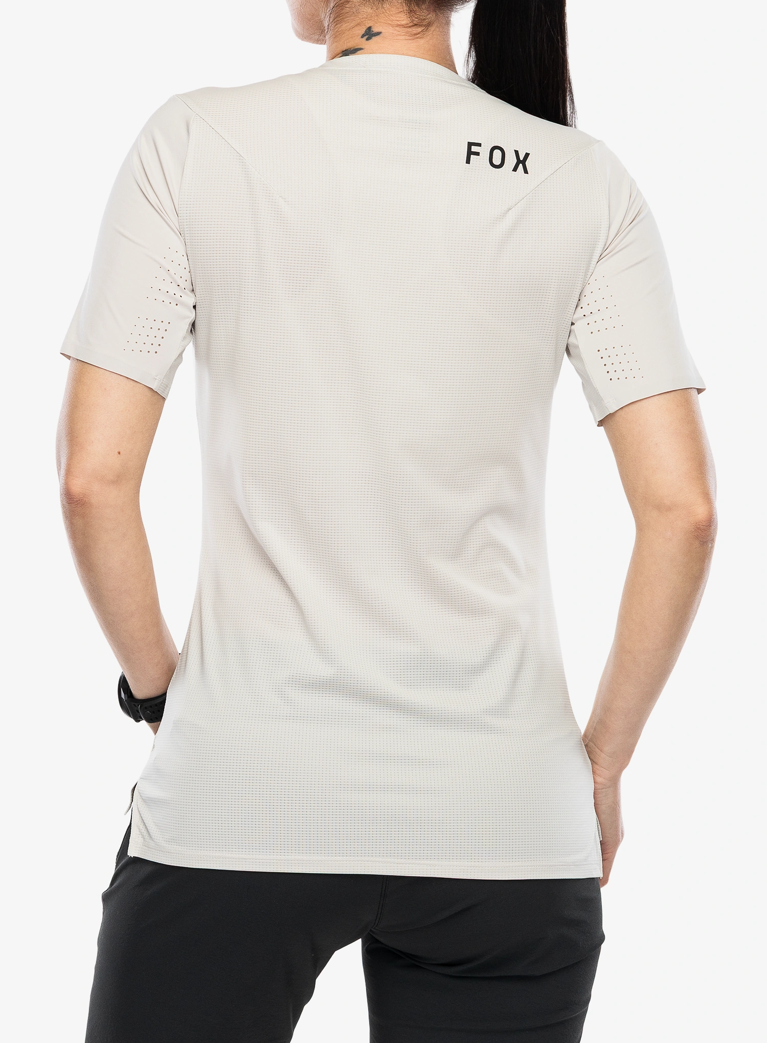 Moteriški marškinėliai Fox Flexair SS Jersey - chalk white