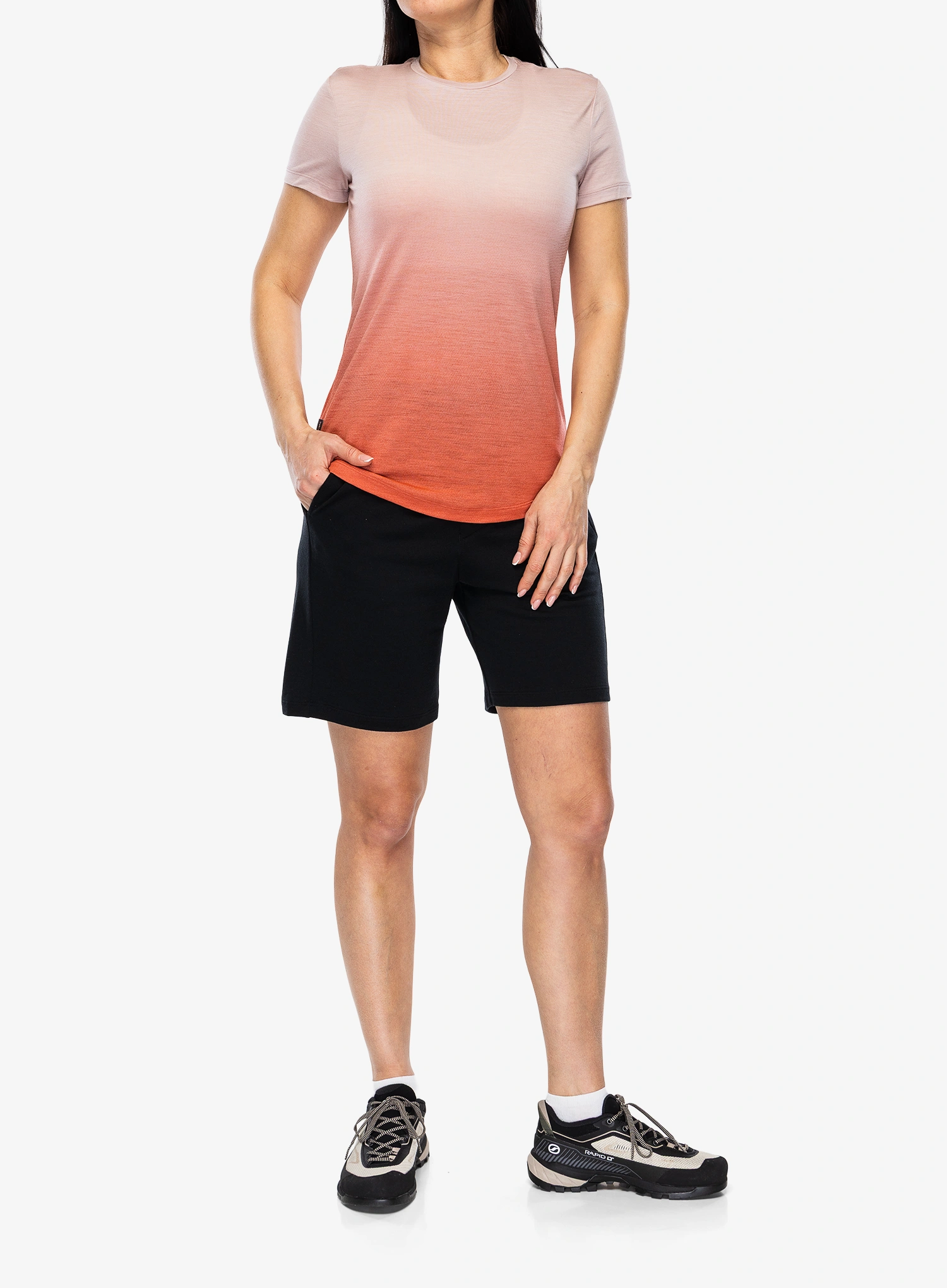 Moteriški marškinėliai Icebreaker Merino 125 Cool-Lit Sphere SS Tee Alta - pink quartz