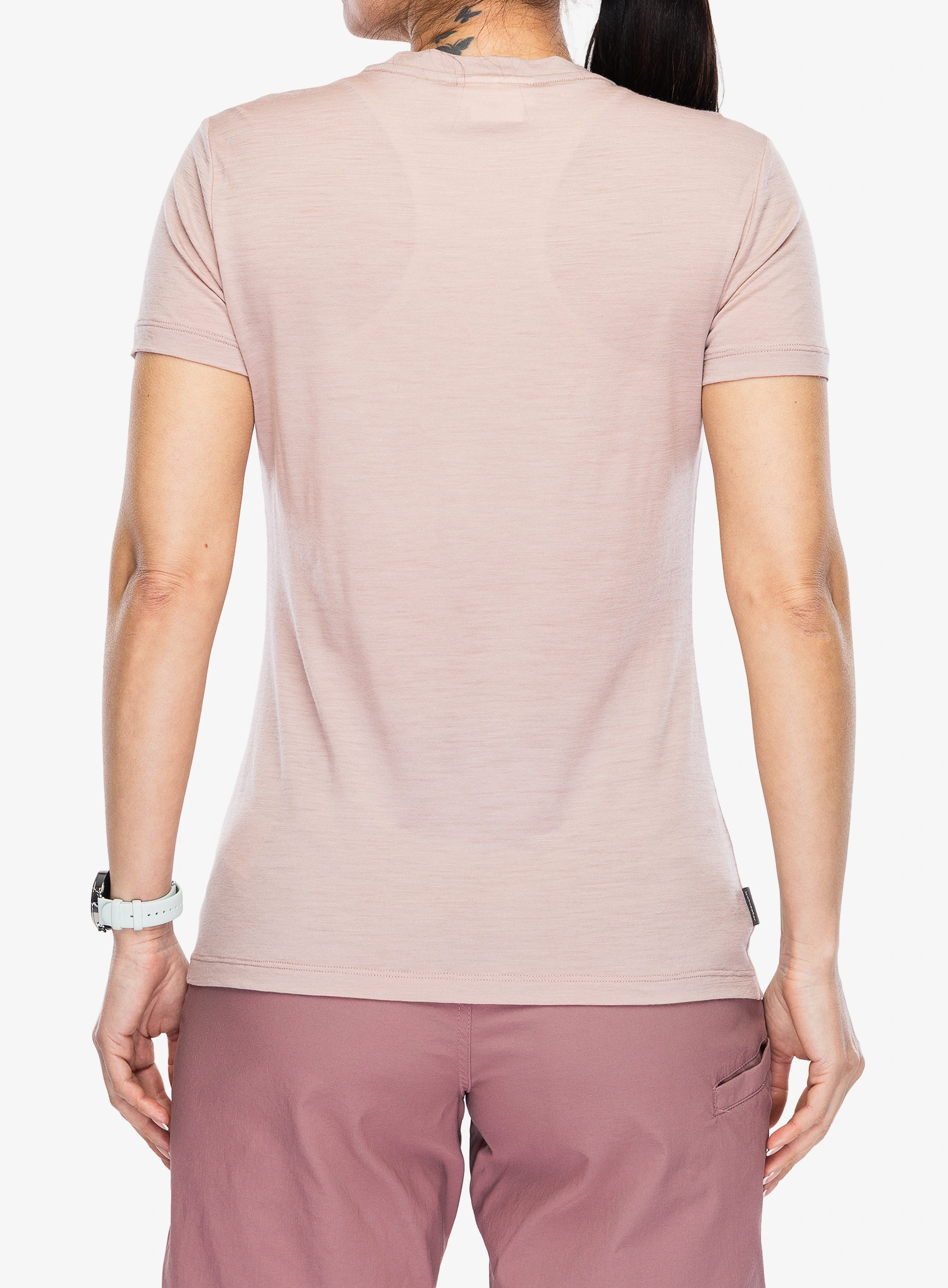 Moteriški marškinėliai Icebreaker Merino 150 Tech Lite SS Tee Sparkling Stars - pink quartz