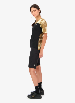 Moteriški marškinėliai Mons Royale Diversion Merino Bike Jersey Short Sleeve - mr grunge/black
