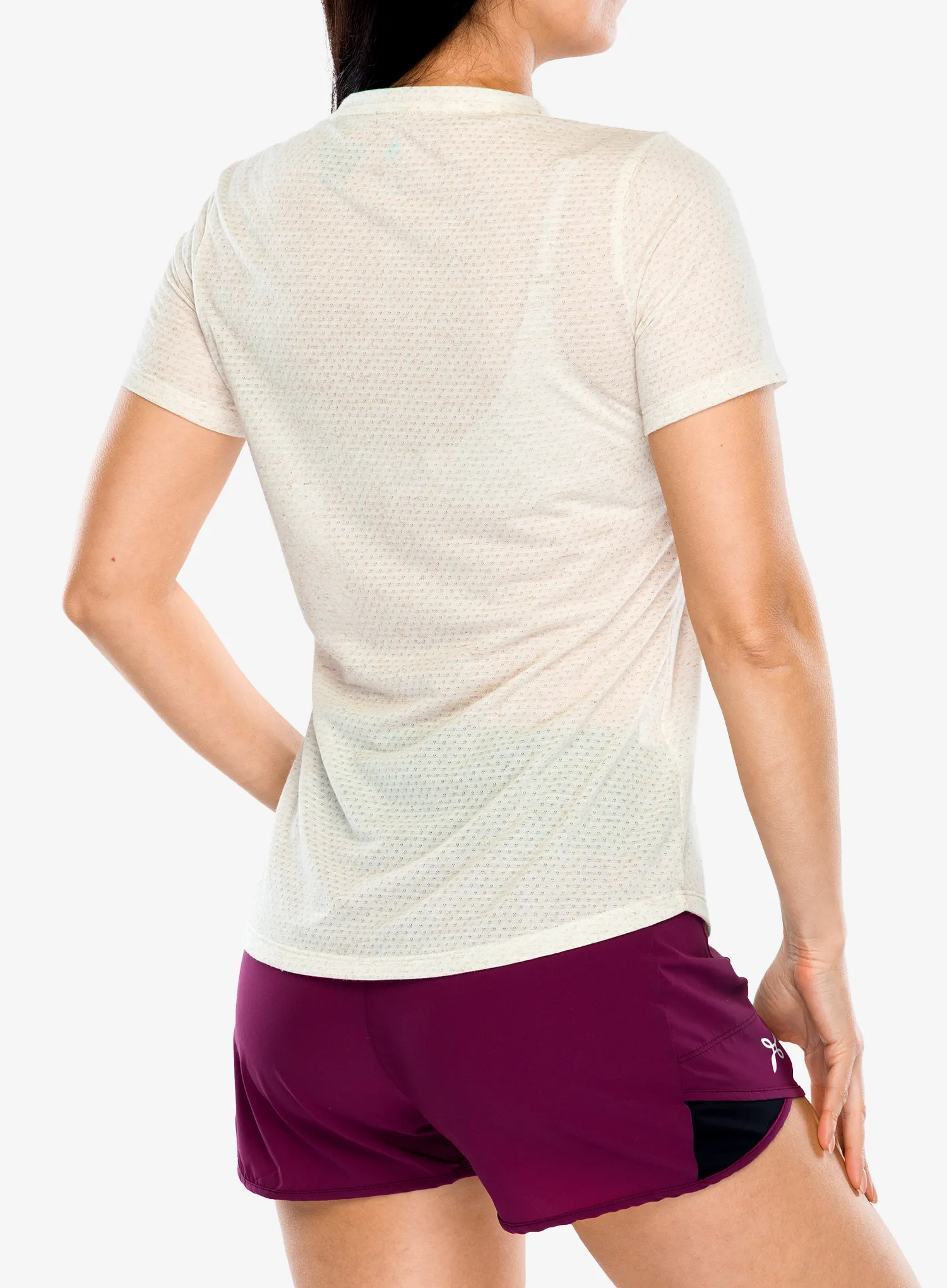Moteriški marškinėliai Odlo Essential Linencool T-Shirt Crew Neck S/S - zero dye melange
