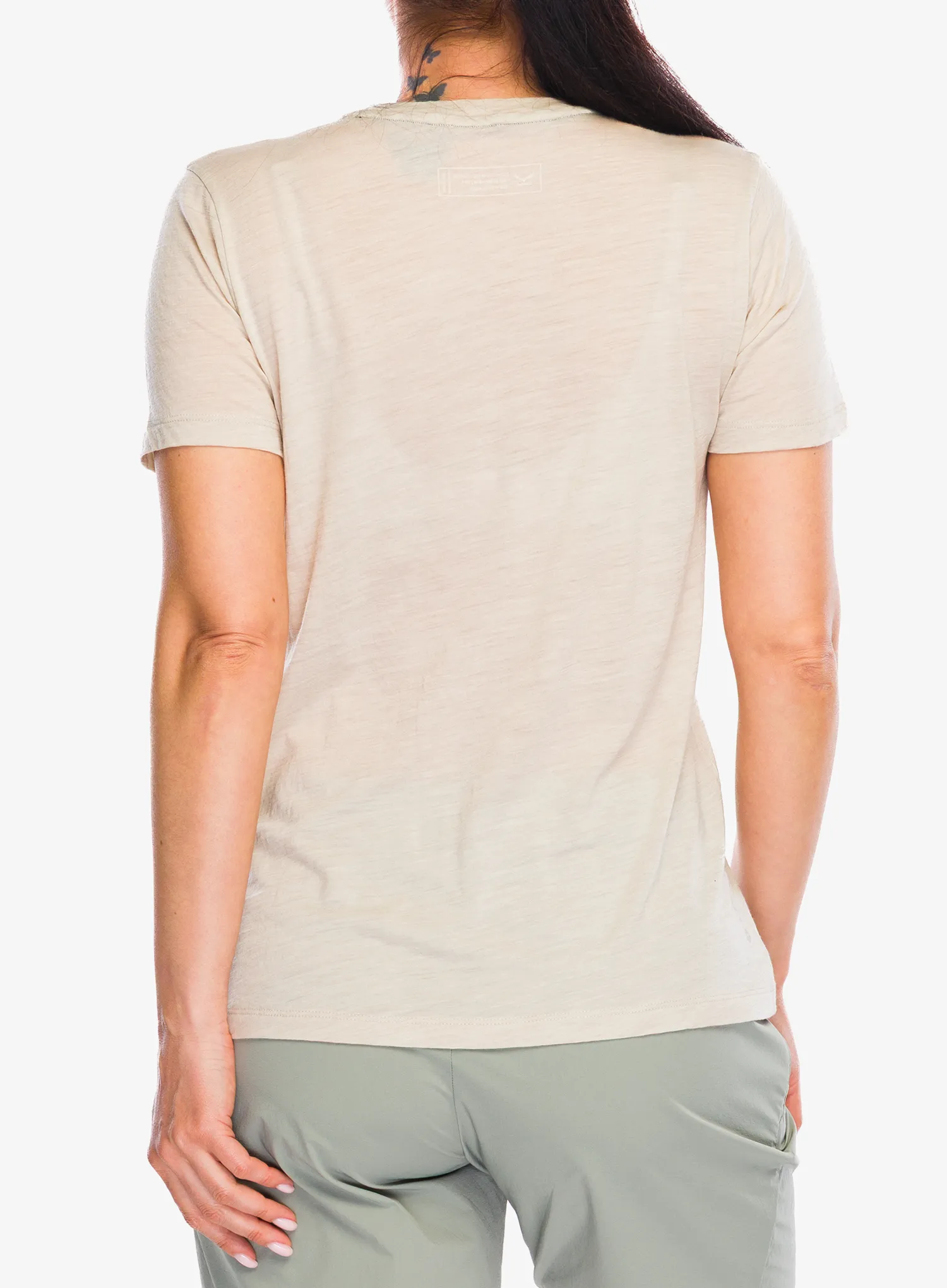 Moteriški marškinėliai Salewa Eagle Eitd Merino T-Shirt - oatmeal