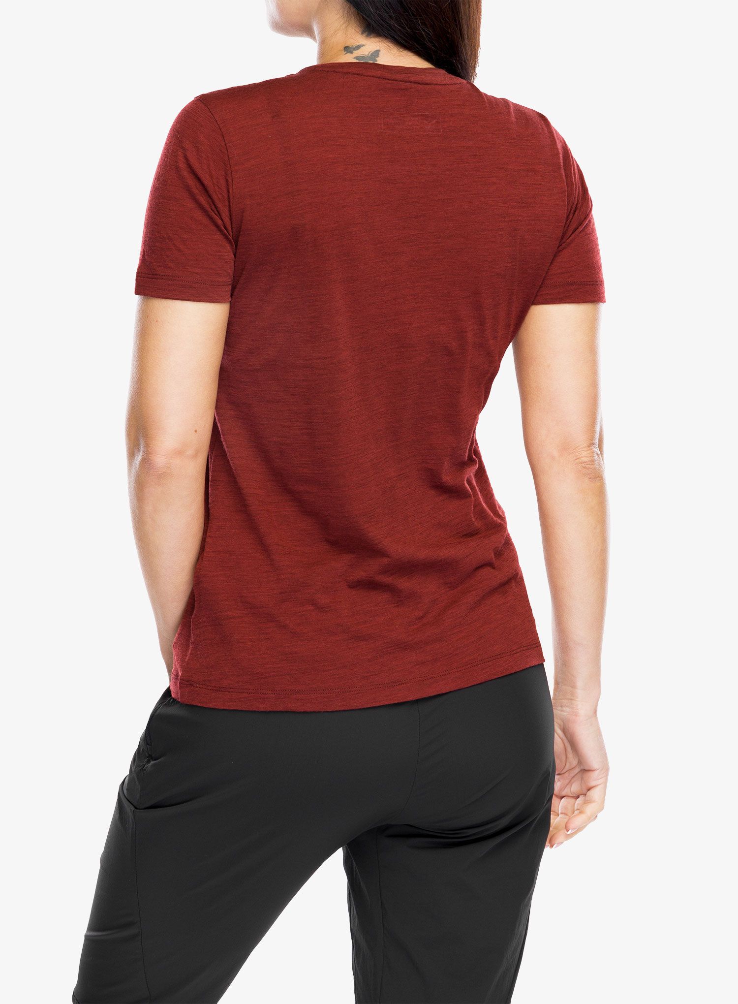 Moteriški marškinėliai Salewa Eagle Eitd Merino T-Shirt - syrah
