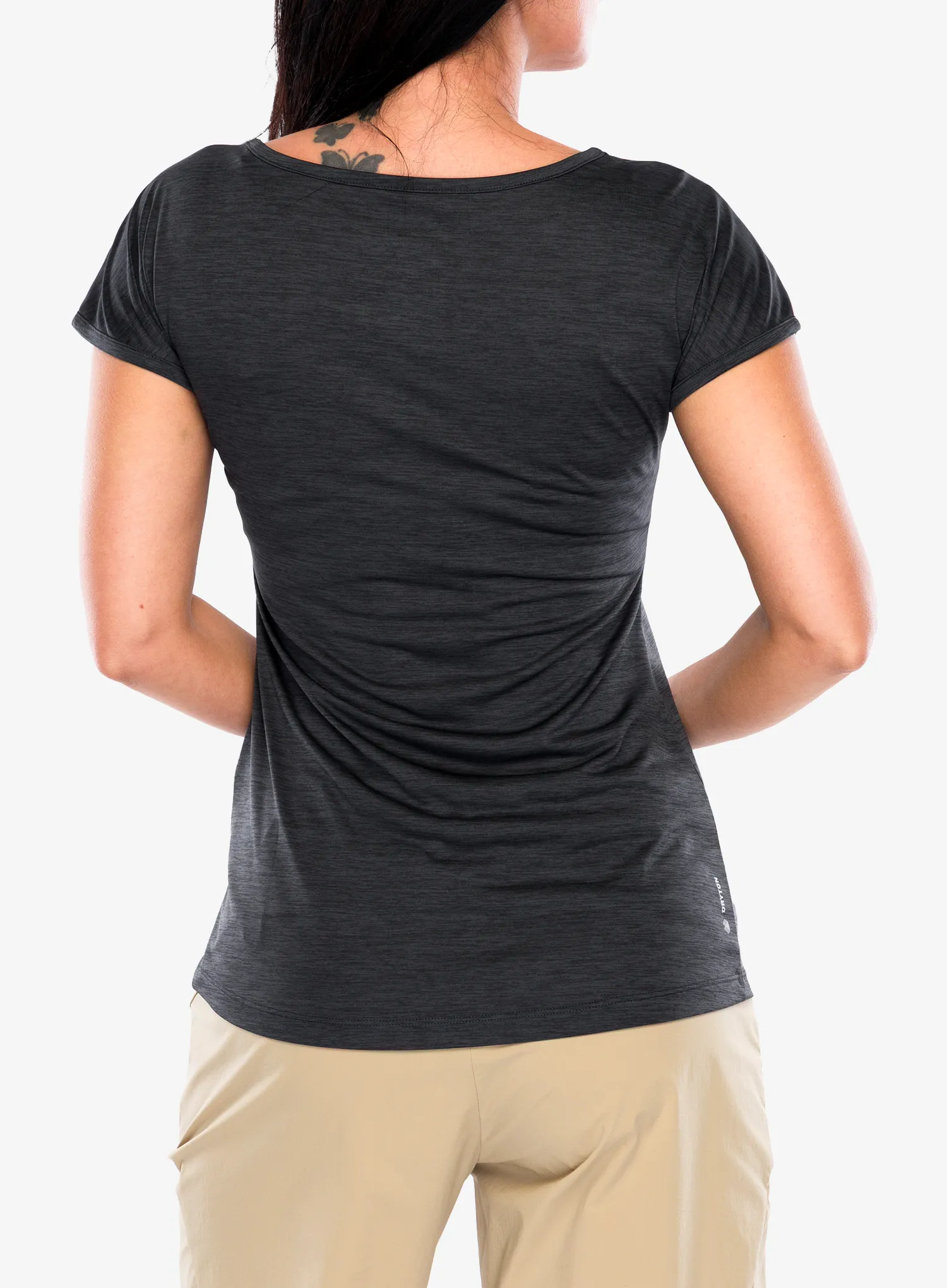 Moteriški marškinėliai Salewa Puez Melange Dry S/S Tee - black out melange