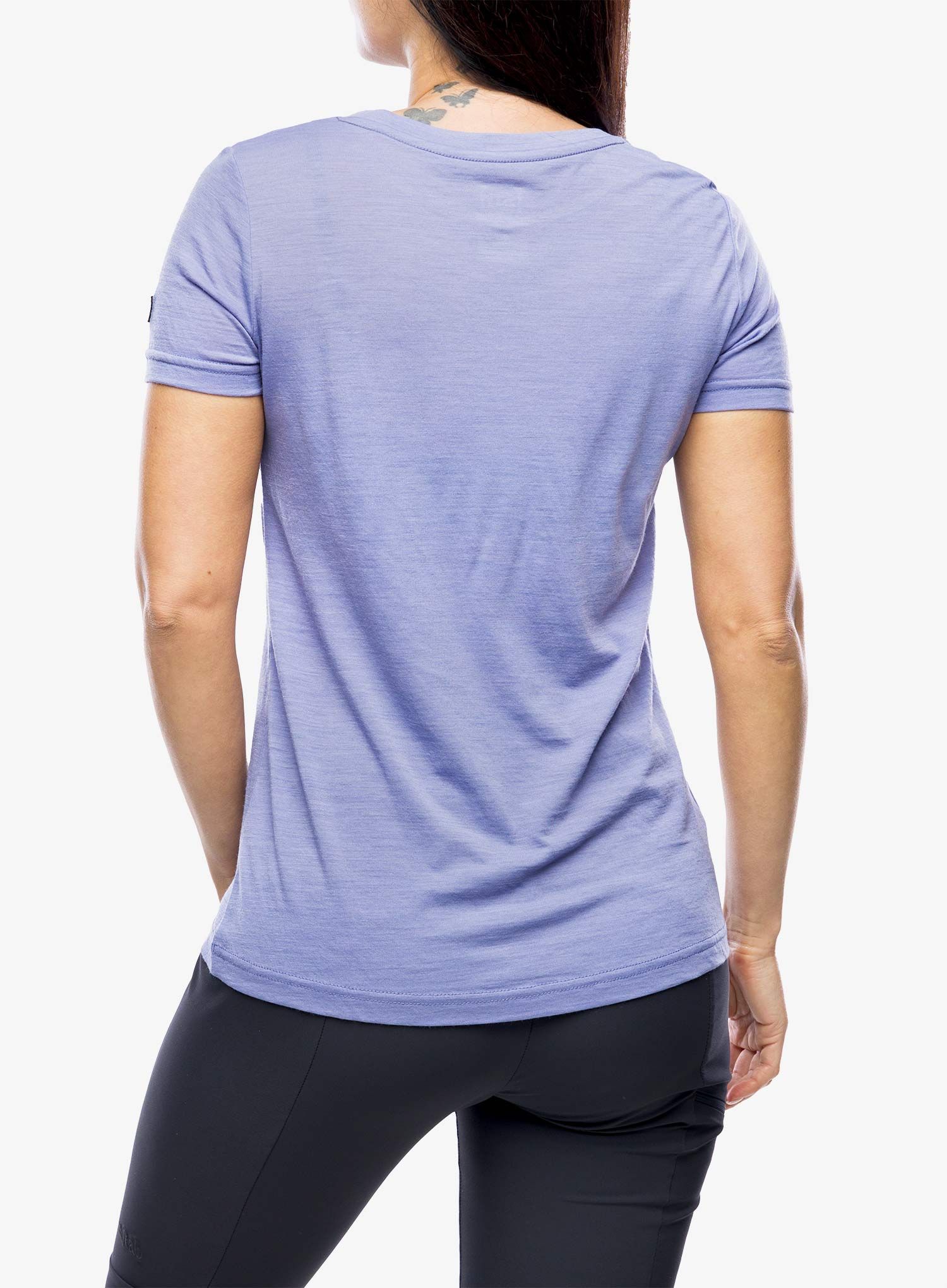 Moteriški marškinėliai Super.natural Arabesque Tee - blue violet/fresh white
