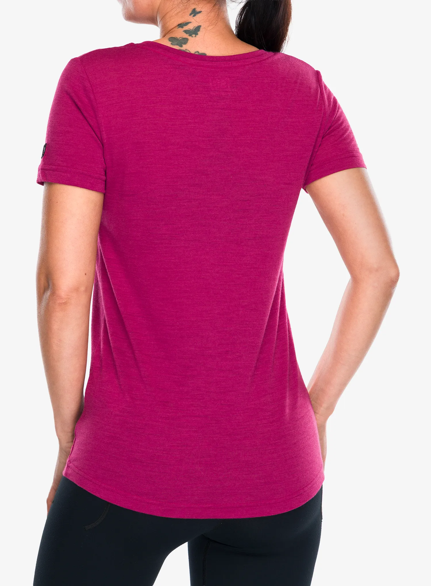 Moteriški marškinėliai Super.natural Running Tee - anemone/feather grey
