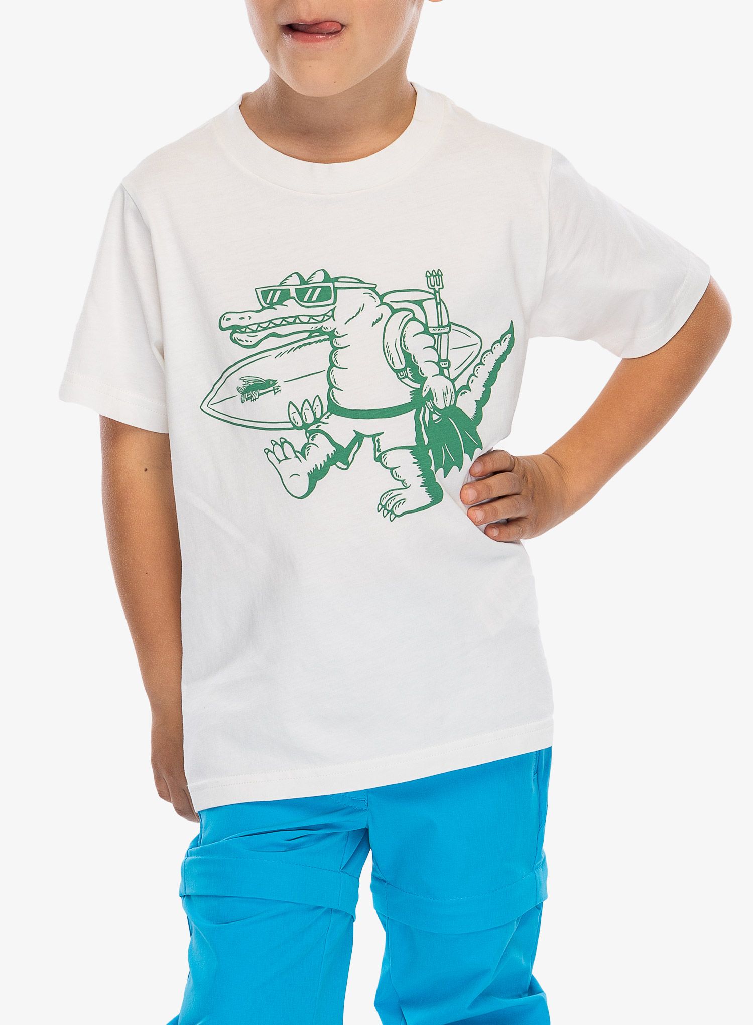 Marškinėliai vaikams Patagonia Graphic T-Shirt - water people gator/white