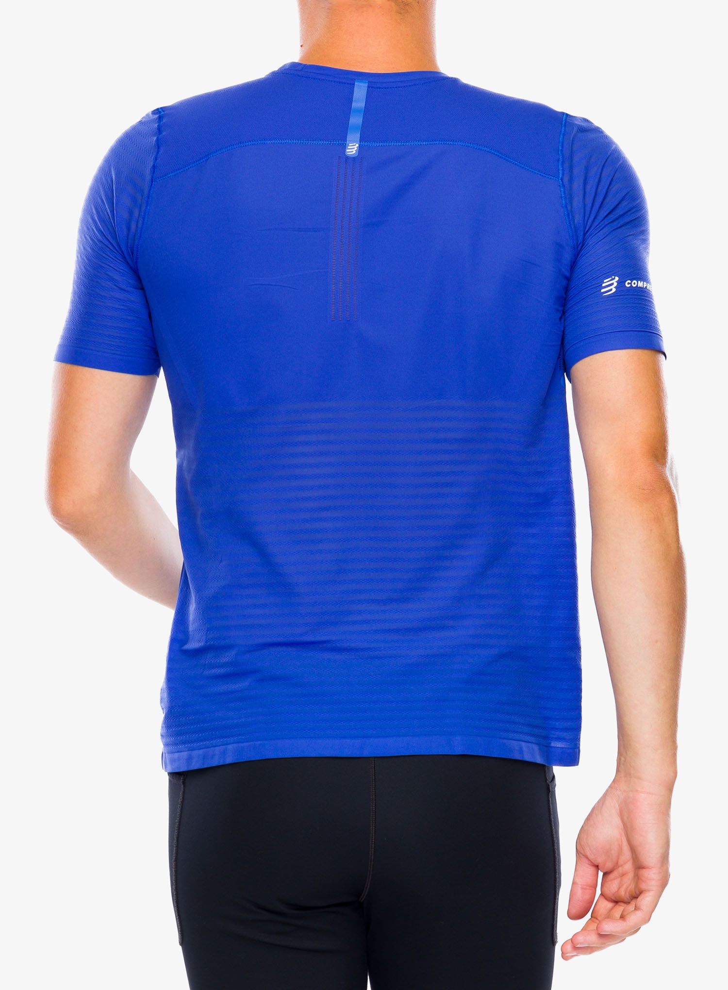 Bėgimo marškinėliai Compressport Pro Racing S/S Tshirt M - dazz blue