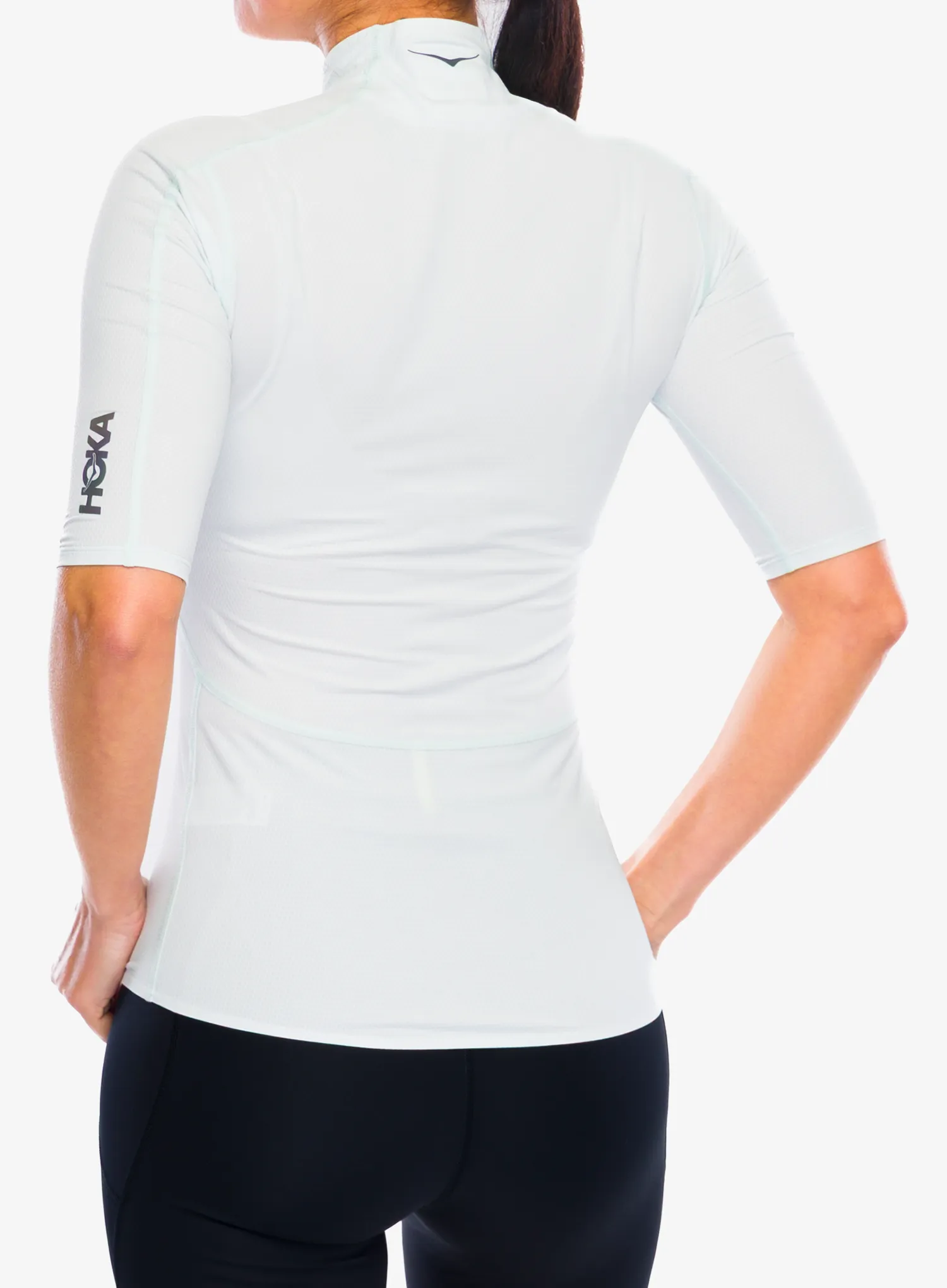Bėgimo marškinėliai moterims Hoka SkyBreeze Short Sleeve - tundra