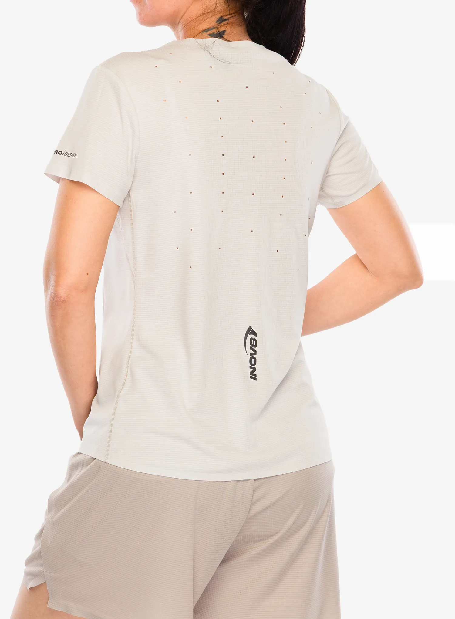 Bėgimo marškinėliai moterims Inov-8 Airlite Pro Short Sleeve T-Shirt - neutral/neutral