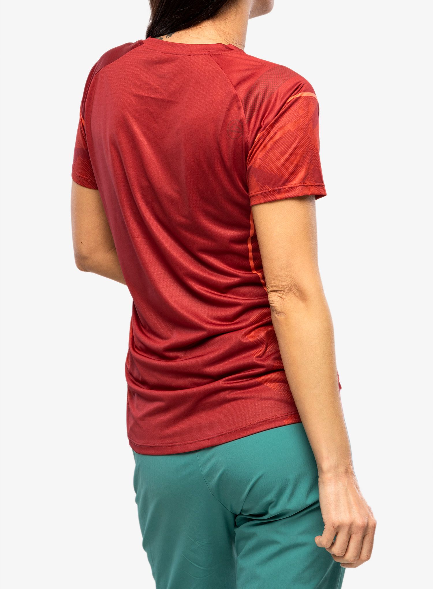 Bėgimo marškinėliai moterims La Sportiva Pacer T-Shirt - velvet/cherry tomato