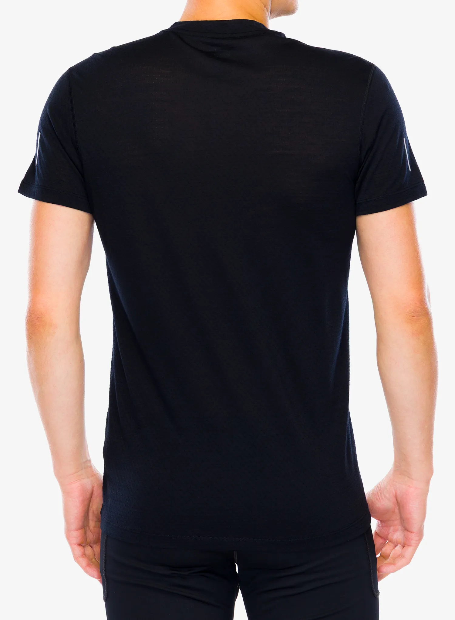 Bėgimo marškinėliai Icebreaker Merino 125 Cool-Lite Speed SS Quarter Zip - black