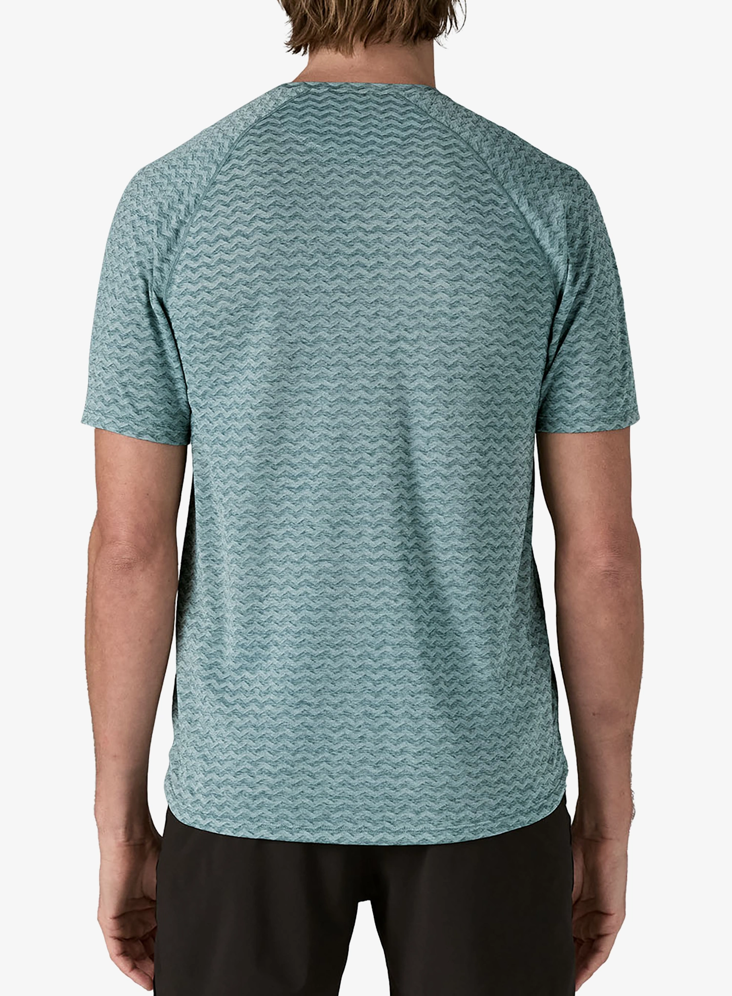 Bėgimo marškinėliai Patagonia Ridge Flow Shirt - wetland blue