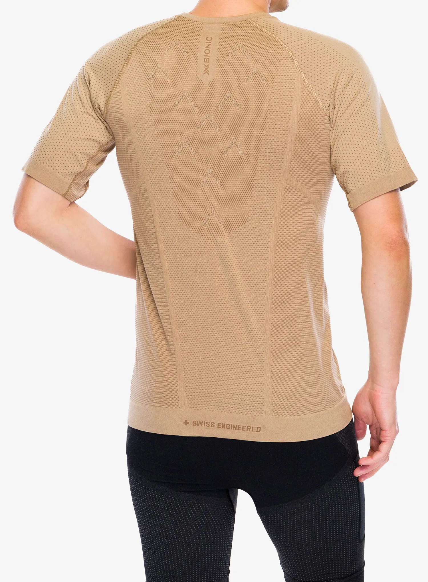 Bėgimo marškinėliai X-bionic Xceed Run Shirt S/S - sand/dark sand
