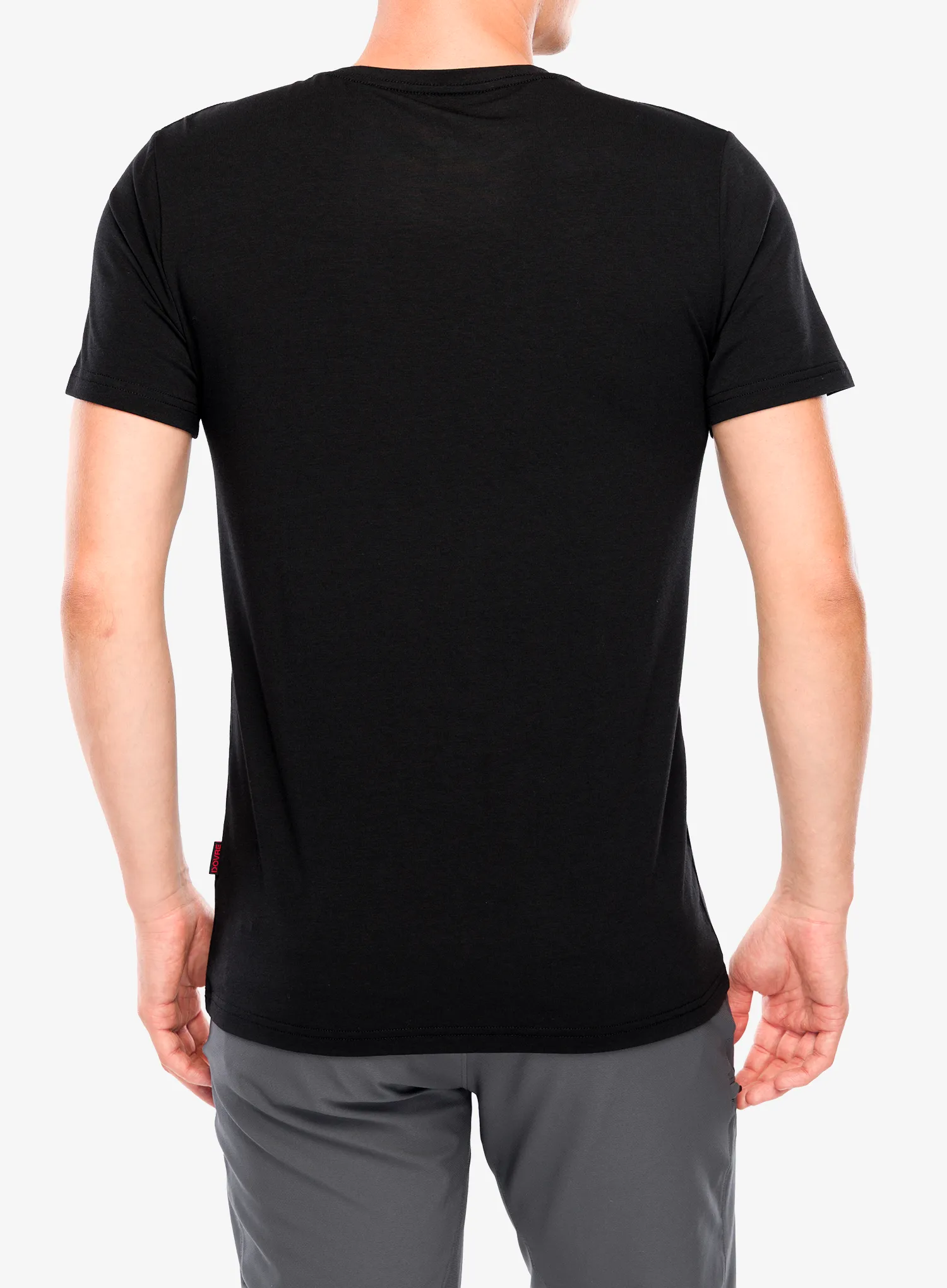 Marškinėliai Dovre O-neck Bamboo Viscose T-shirt - black