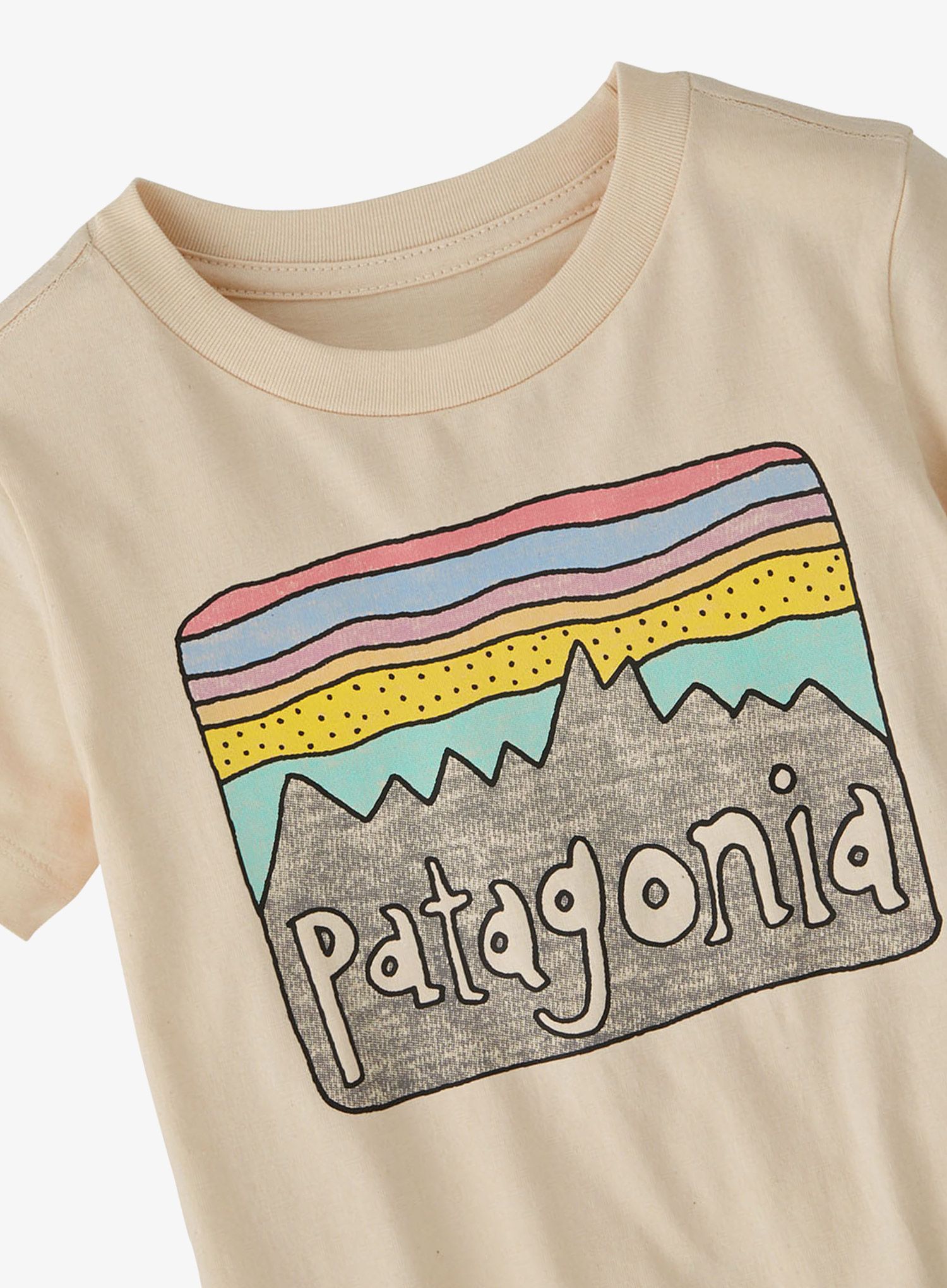 Vaikiški marškinėliai Patagonia Baby Fitz Roy Skies T-Shirt - undyed natural