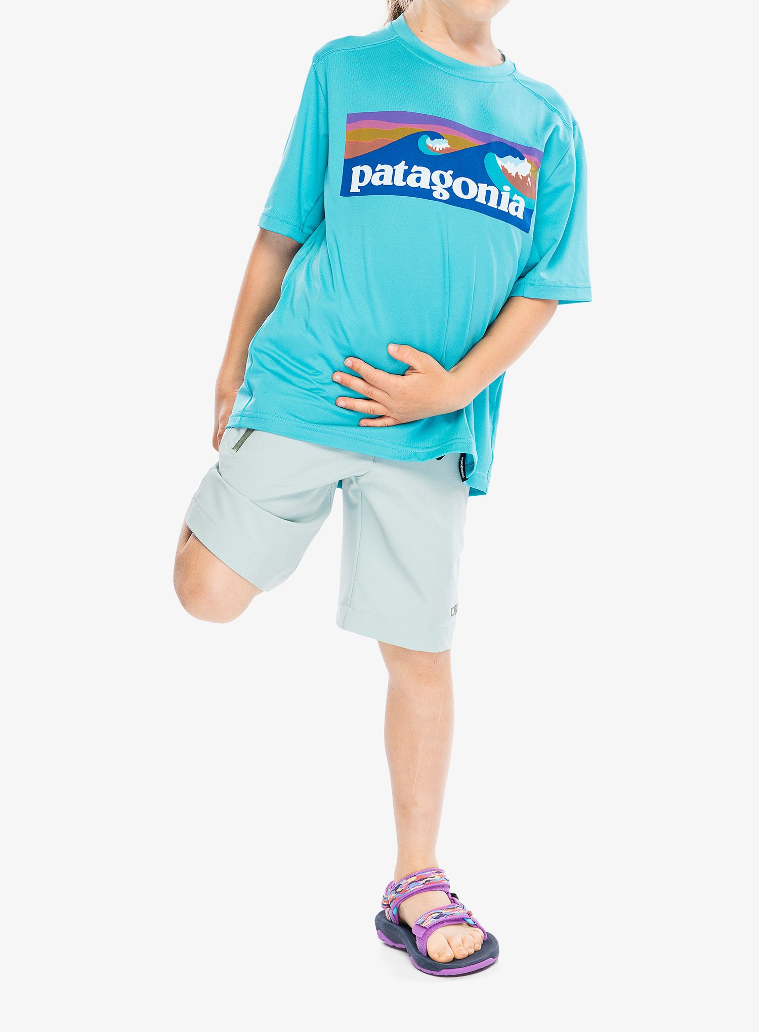 Vaikiški marškinėliai Patagonia Cap SW T-Shirt - boardshort/blue