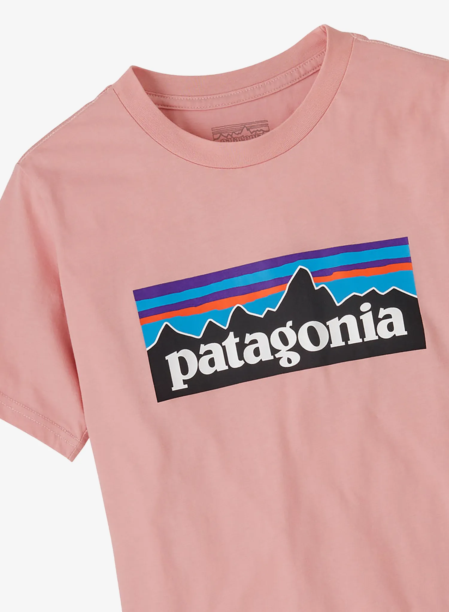 Vaikiški marškinėliai Patagonia P-6 Logo T-Shirt - mallow pink