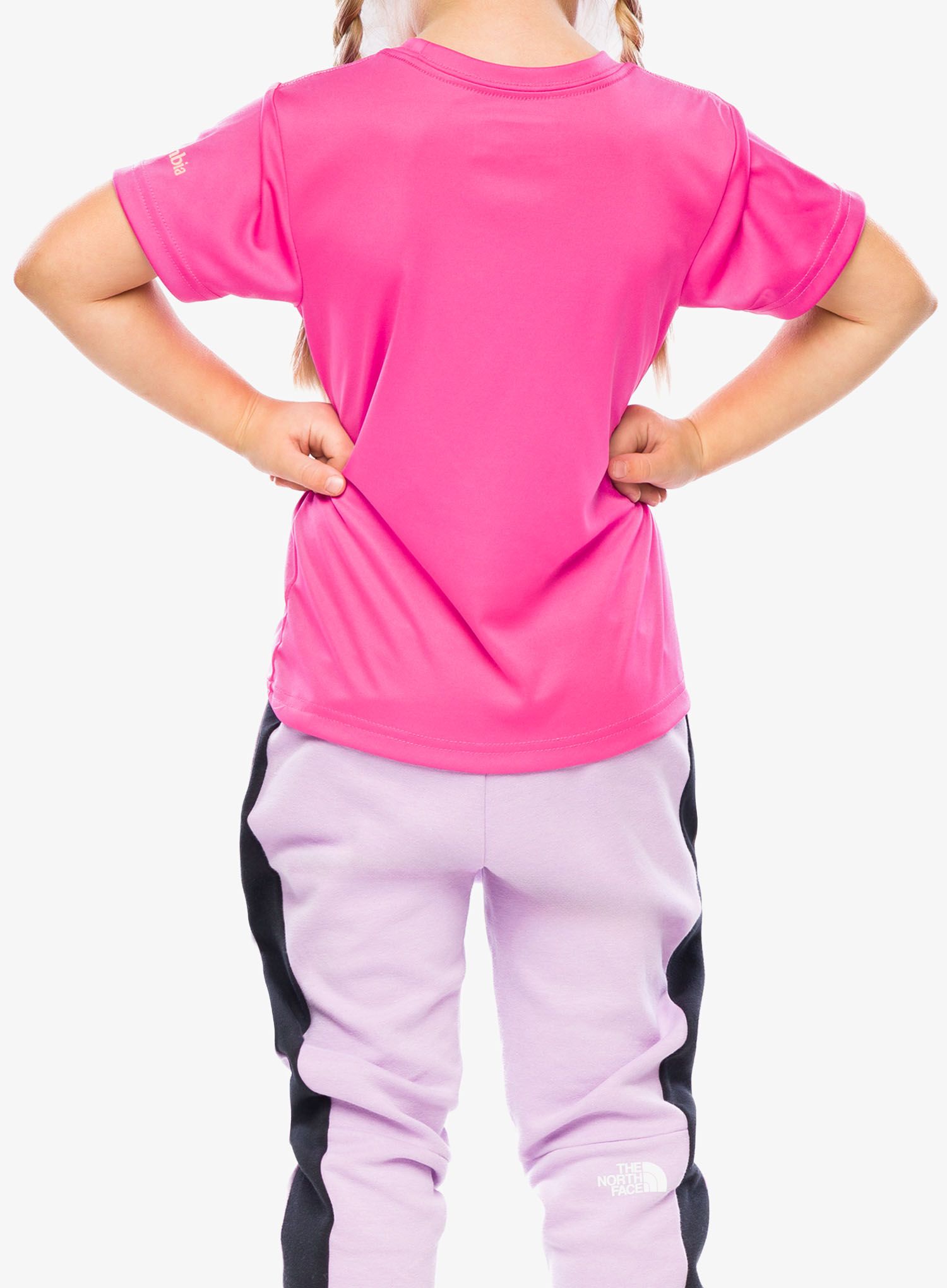 Marškinėliai mergaitėms Columbia Mirror Creek Short Sleeve Graphic Shirt - pink ice/graphic