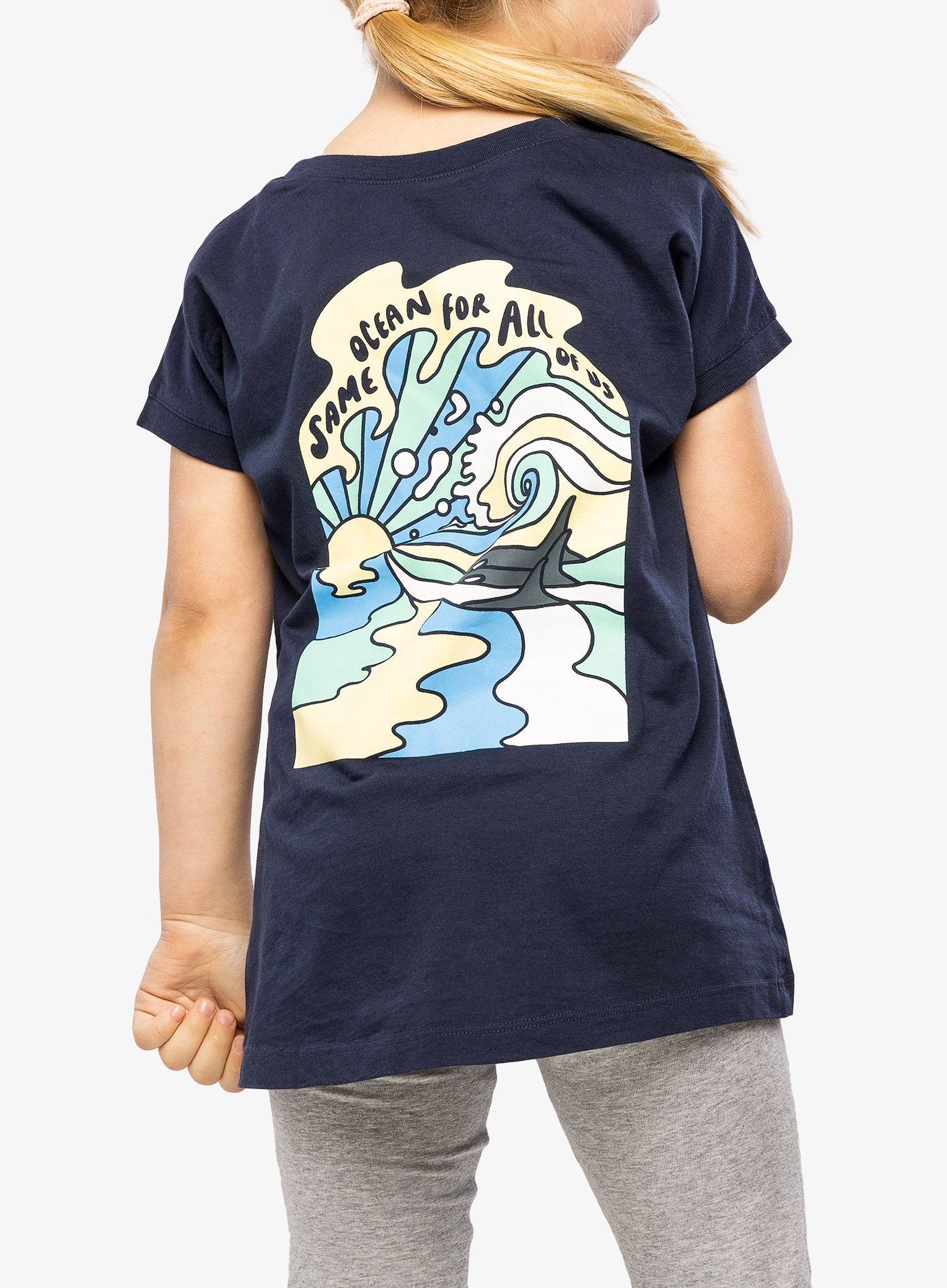 Marškinėliai mergaitėms Patagonia Regenerative Organic Certified Cotton Graphic T-Shirt - new navy