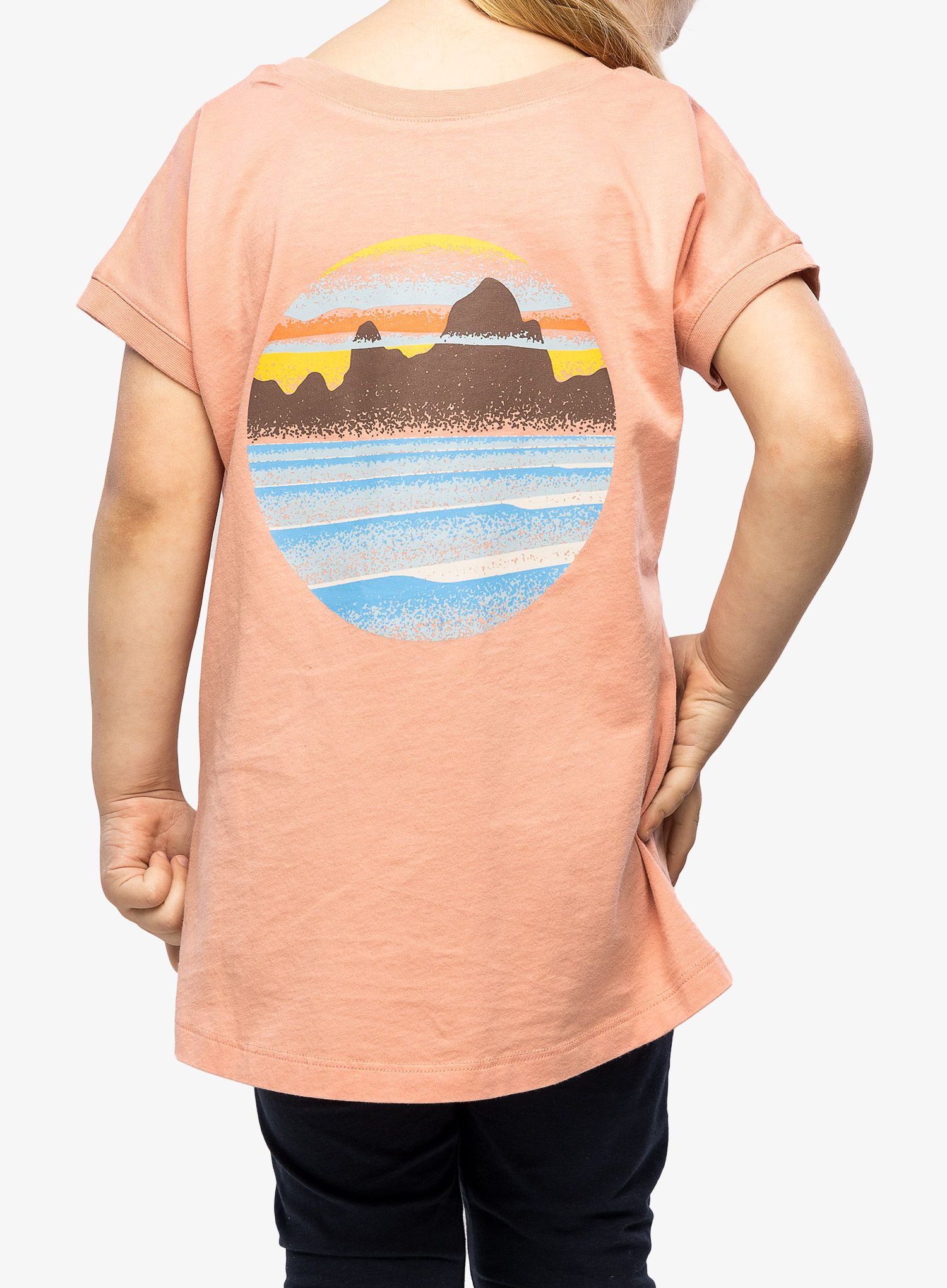 Marškinėliai mergaitėms Patagonia Regenerative Organic Certified Cotton Graphic T-Shirt - sunfade pink